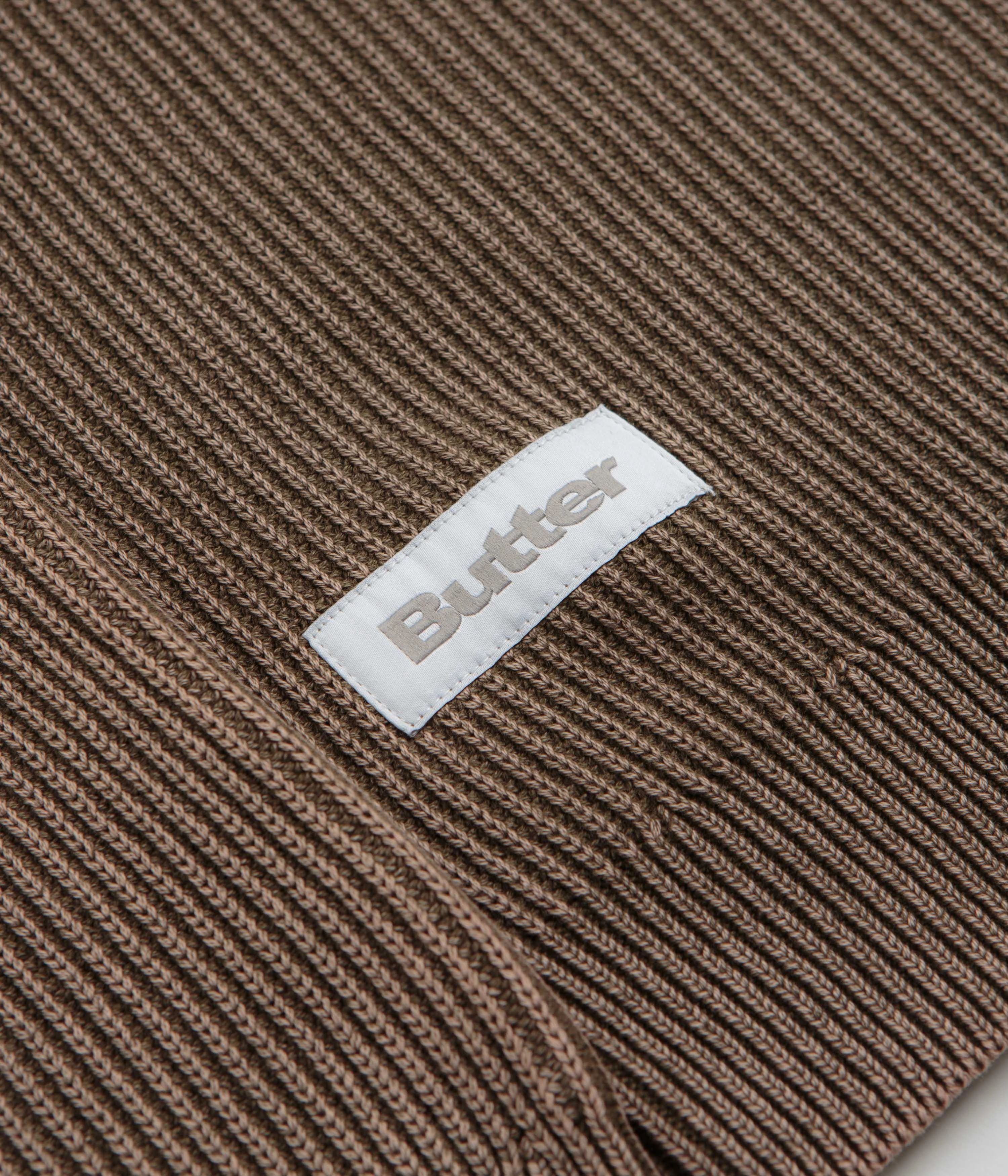 Butter Goods Bleach Knit Crewneck Sweatshirt - Brown casual knitwear Light and Cozy