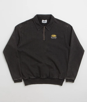 Casual Vibes Butter Goods Corp 1/4 Zip Sweatshirt - Black