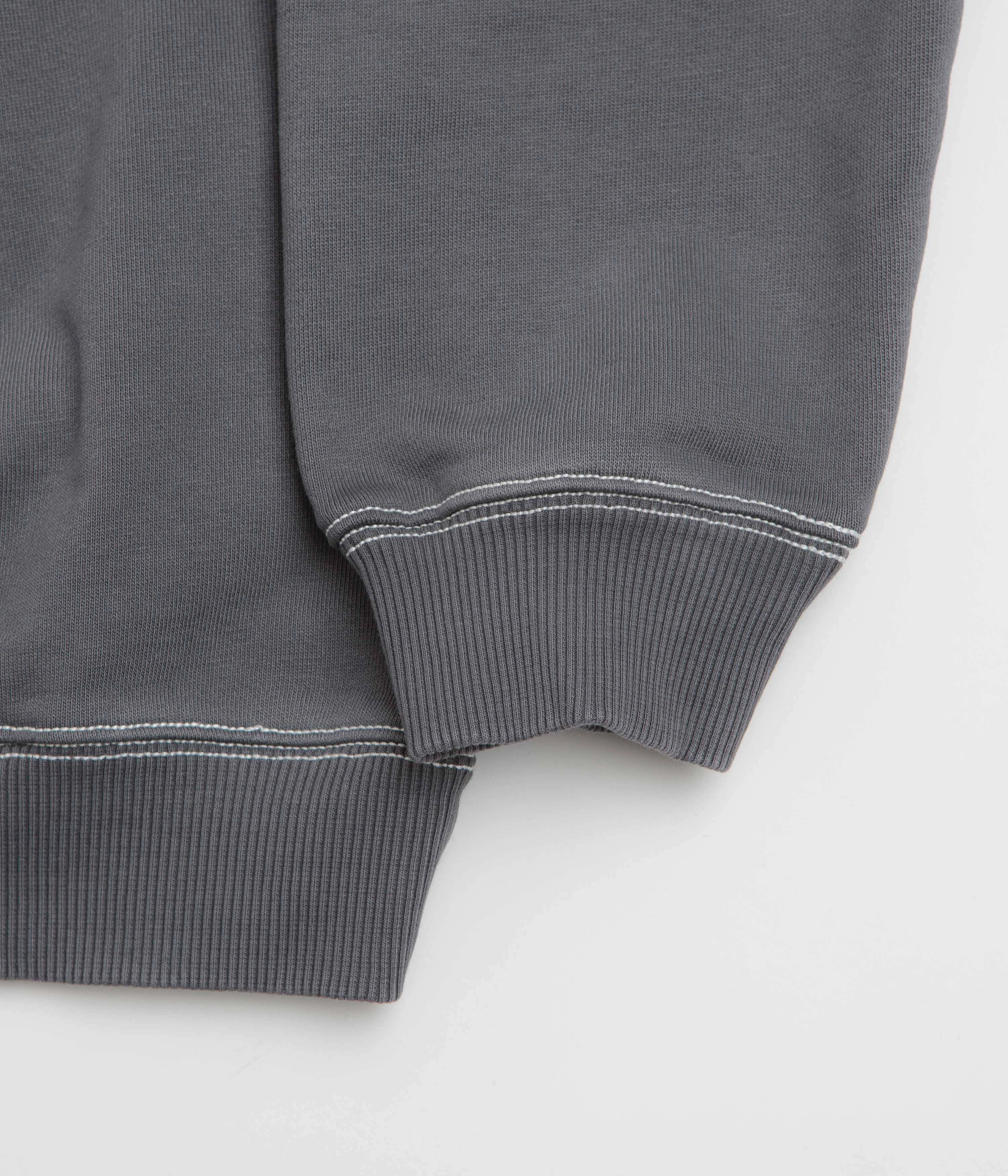Trendy Layer Butter Goods Crust Crewneck Sweatshirt - Washed Charcoal