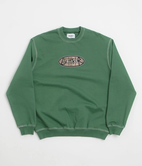 Perfect Warmth Soft Wear Butter Goods Crust Crewneck Sweatshirt - Washed Forest
