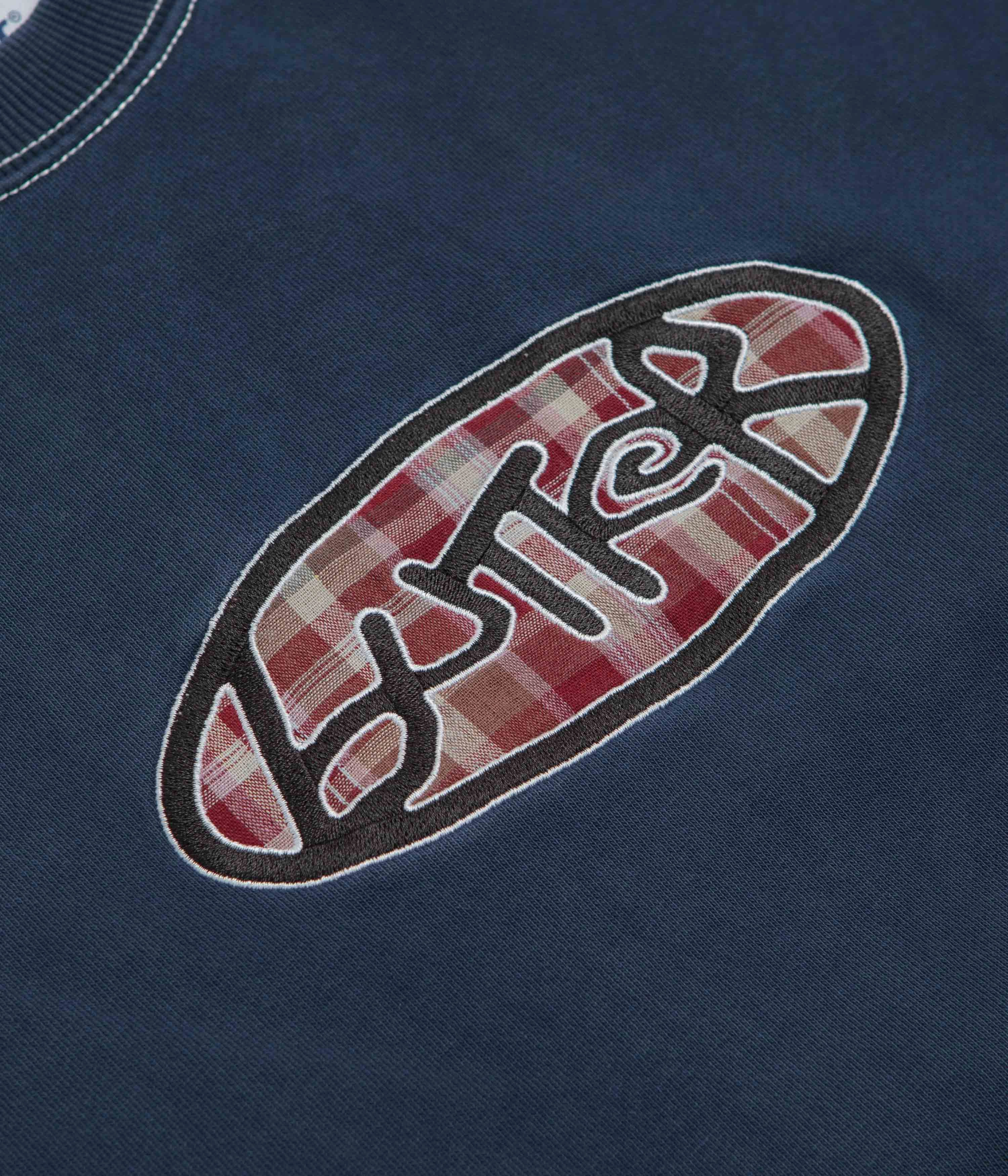 Wrinkle Resistant Layering Comfort Butter Goods Crust Crewneck Sweatshirt - Washed Navy