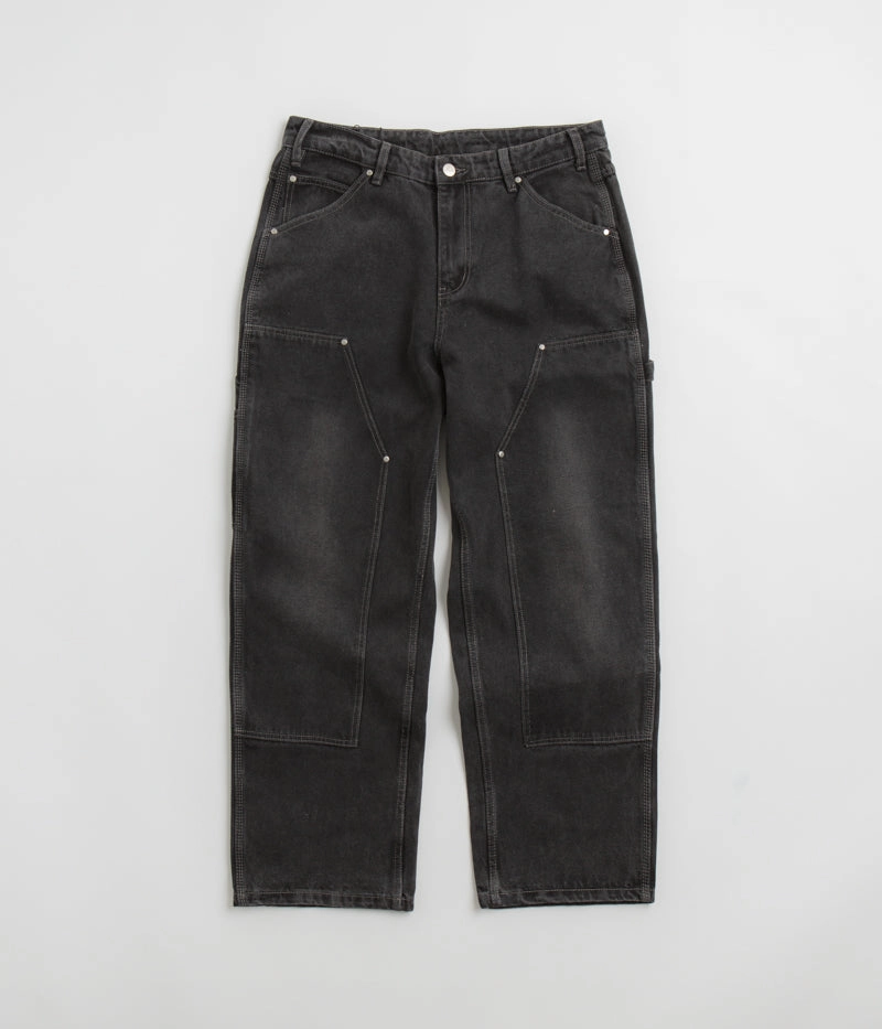 Modern Cut Flattering Style Butter Goods Davide Double Knee  Jeans - Washed Black