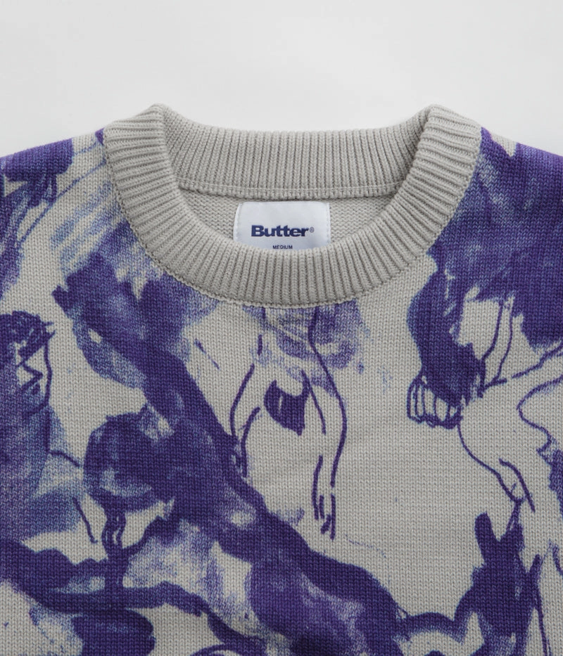 Butter Goods Davide Knit Sweatshirt - Grey Outdoor Style