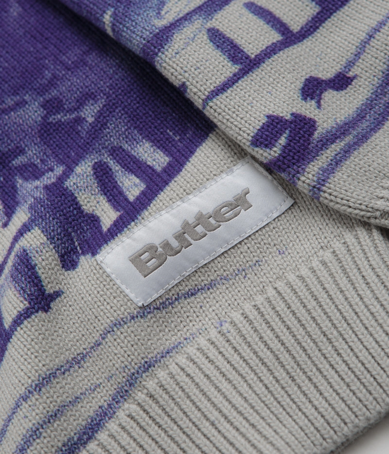 Cold Season Wear All-Season Comfort Butter Goods Davide Knit Sweatshirt - Grey