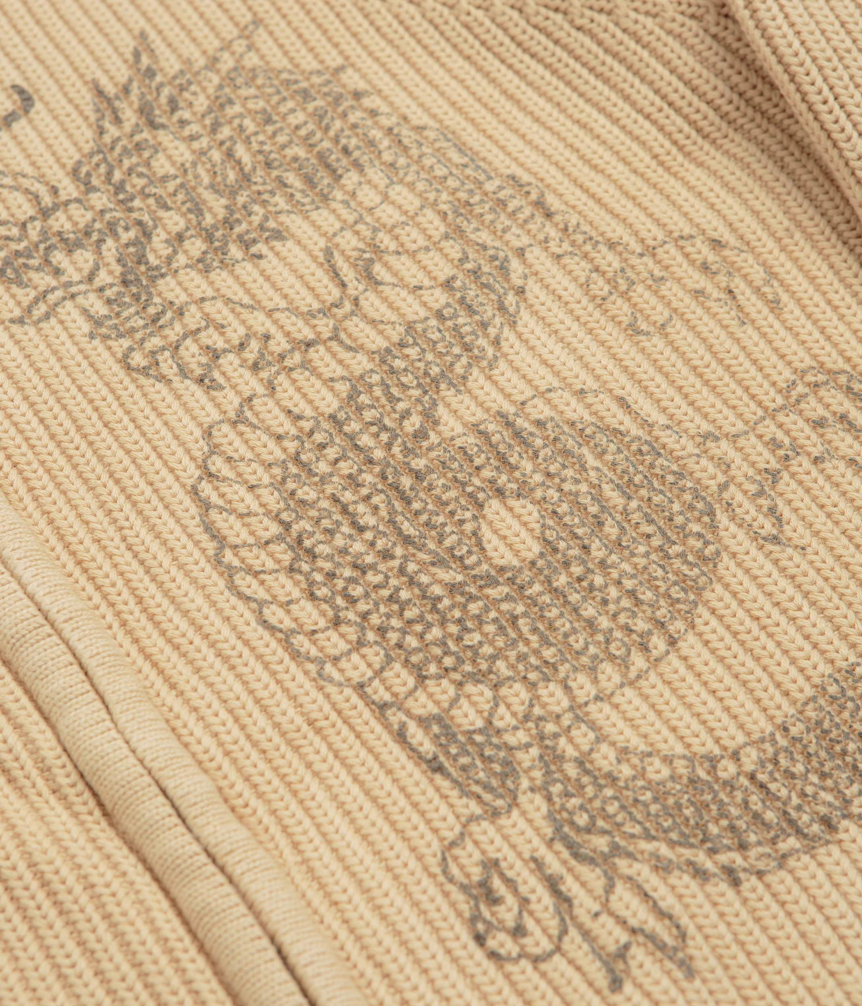 Butter Goods Dragon Zip-Thru Knit Sweatshirt - Sand Winter Comfort Layer