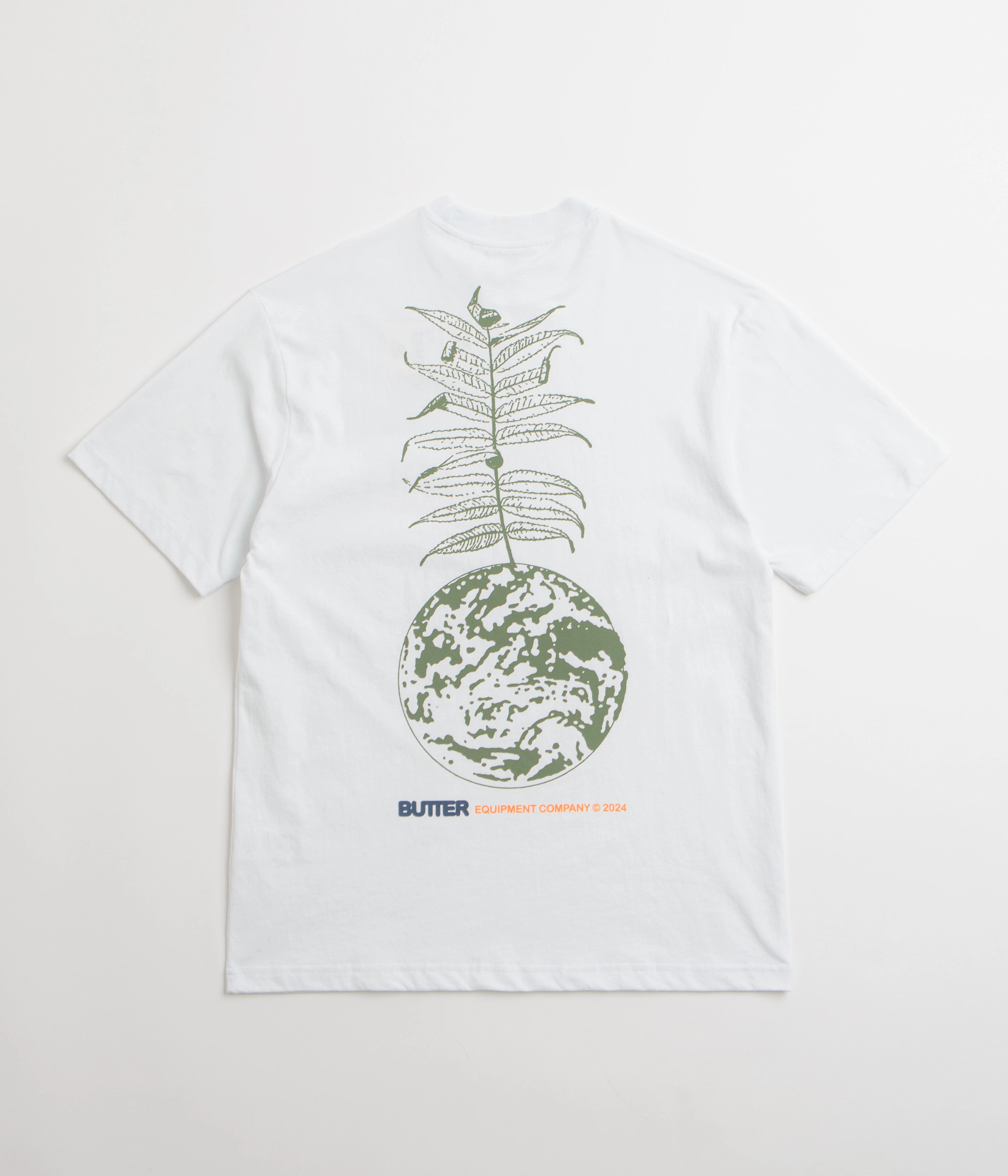 Trendy Wearable Light Design Butter Goods Earth T-Shirt - White