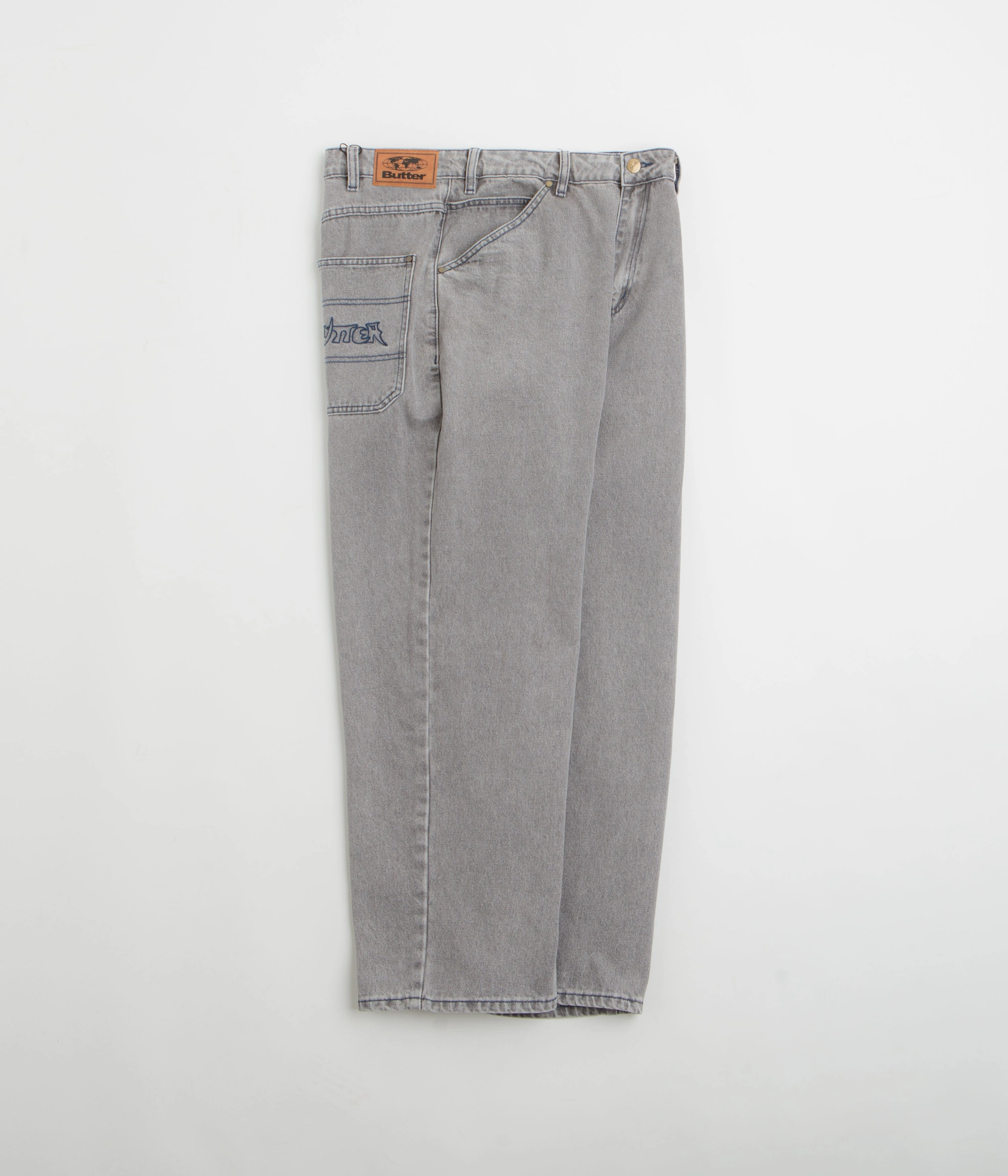 Butter Goods Encounter Jeans - Washed Soft Grey Chilly Day Comfort