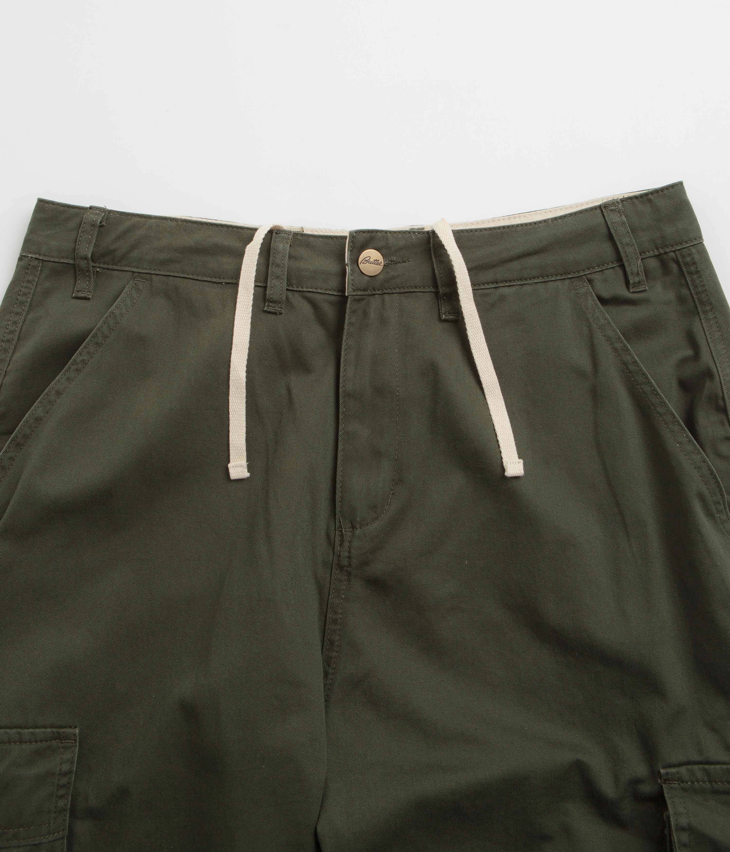 Butter Goods Field Cargo Pants - Forest Green Tapered Leg Design