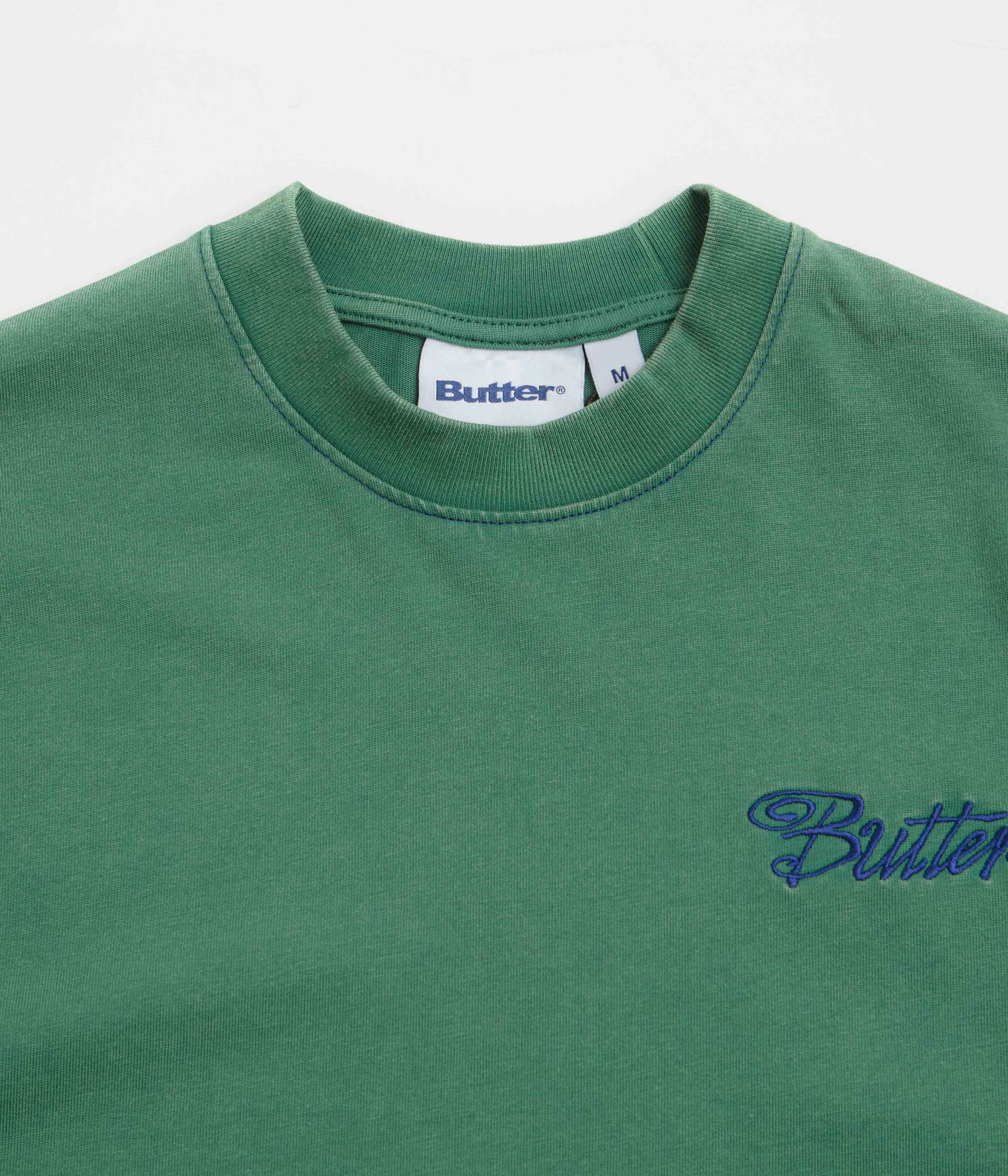 Butter Goods Jive Contrast T-Shirt - Washed Teal Minimal Trend Everyday Chic