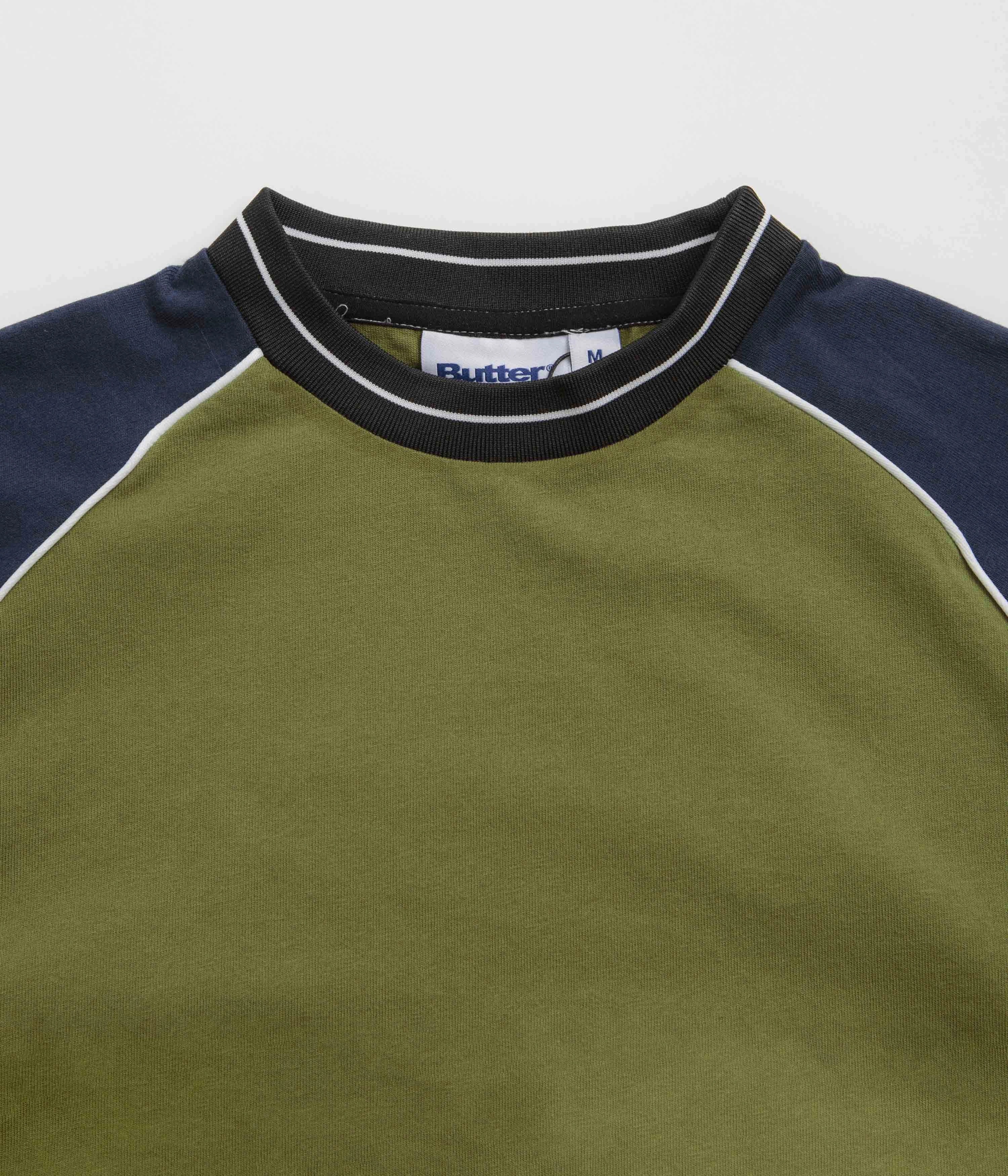 Butter Goods Lap T-Shirt - Moss UV Protection Fabric Trendy Layering