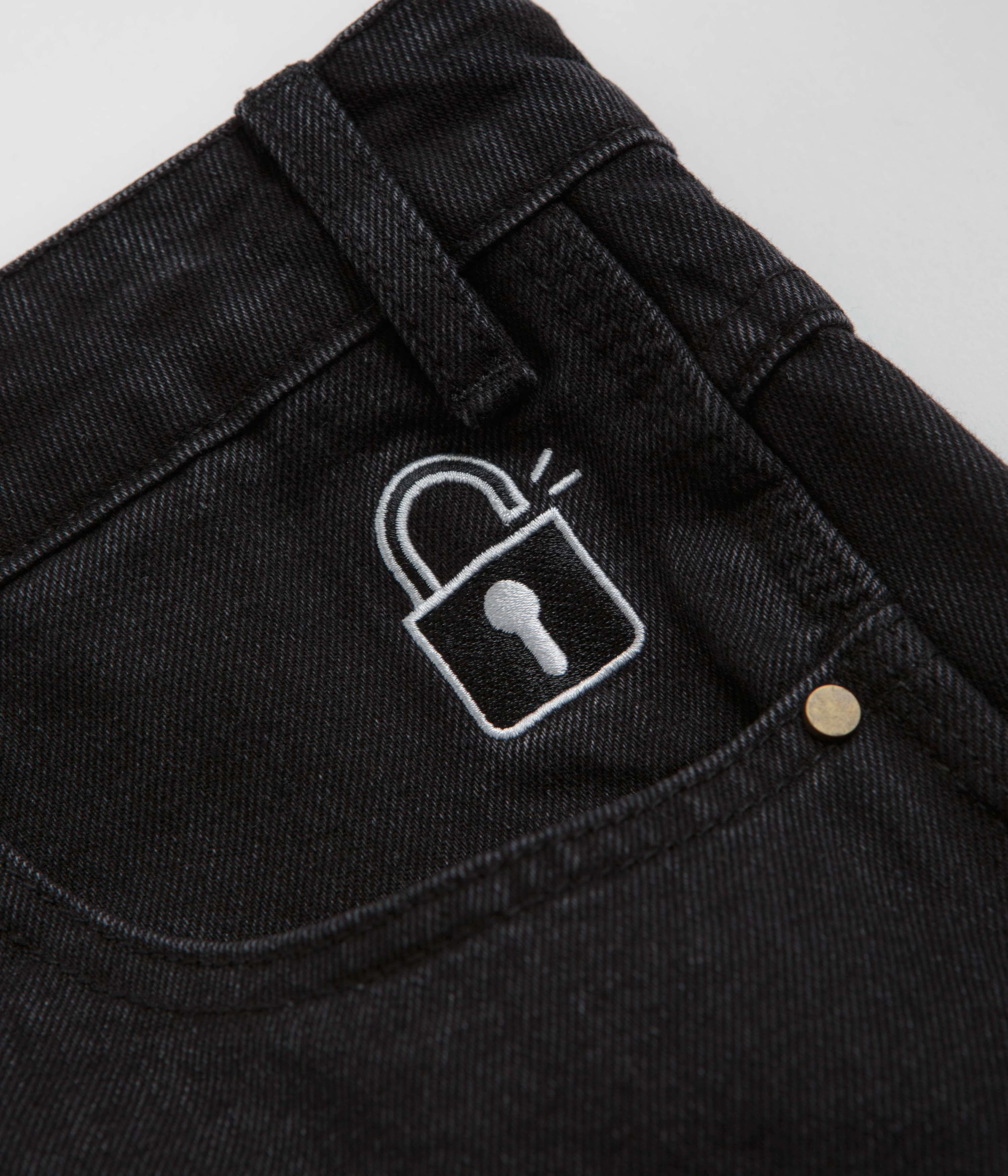 Butter Goods Lock Denim Shorts - Flat Black Sport Flex Classic Style