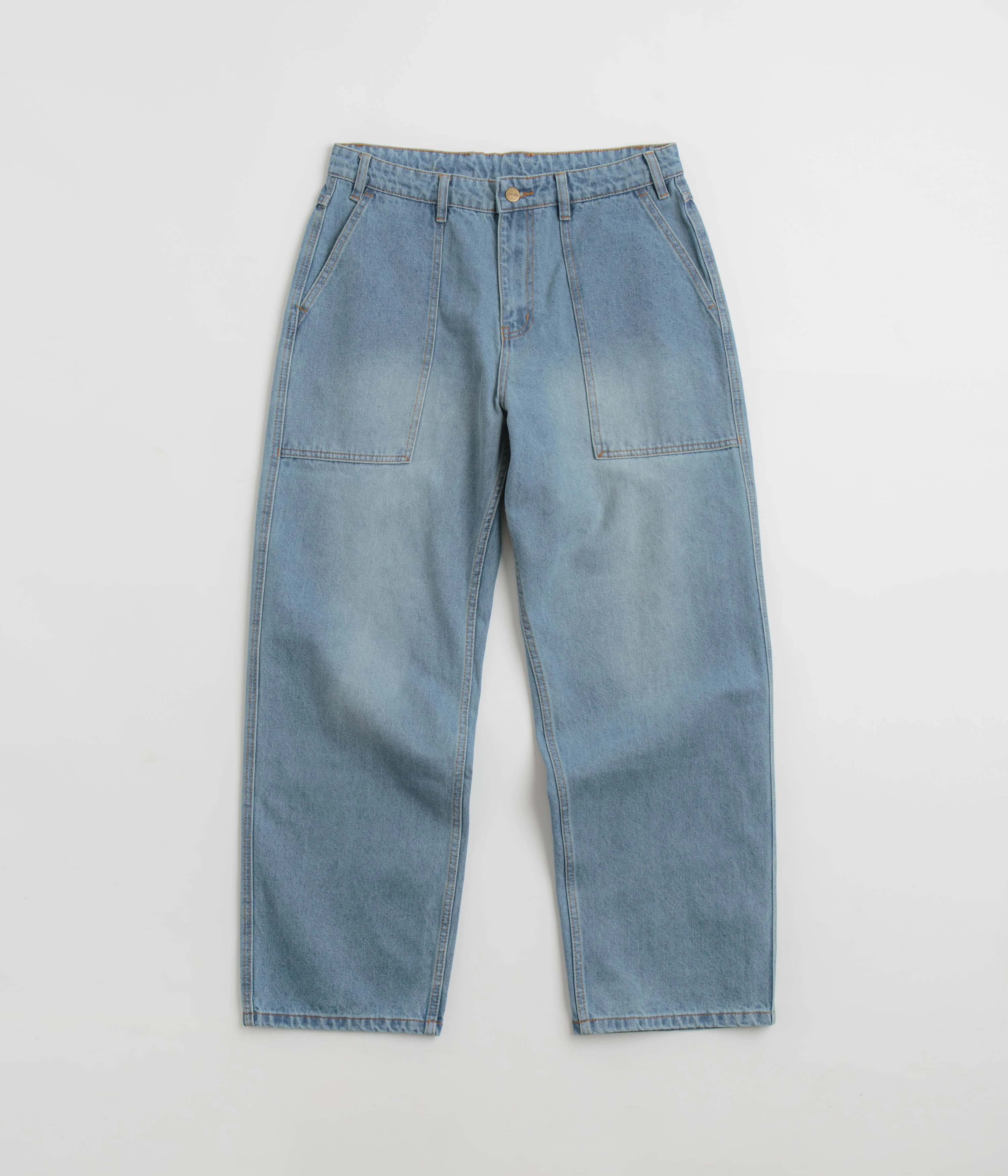 Butter Goods Patch Pocket Jeans - Faded Blue NonRestrictiveFit Breathable Stretch Wear