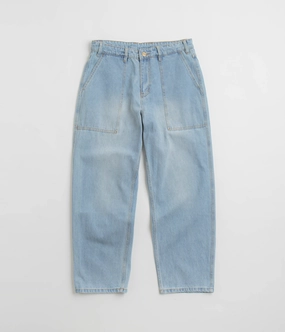 SecureCargoPockets Butter Goods Patch Pocket Jeans - Faded Light Blue