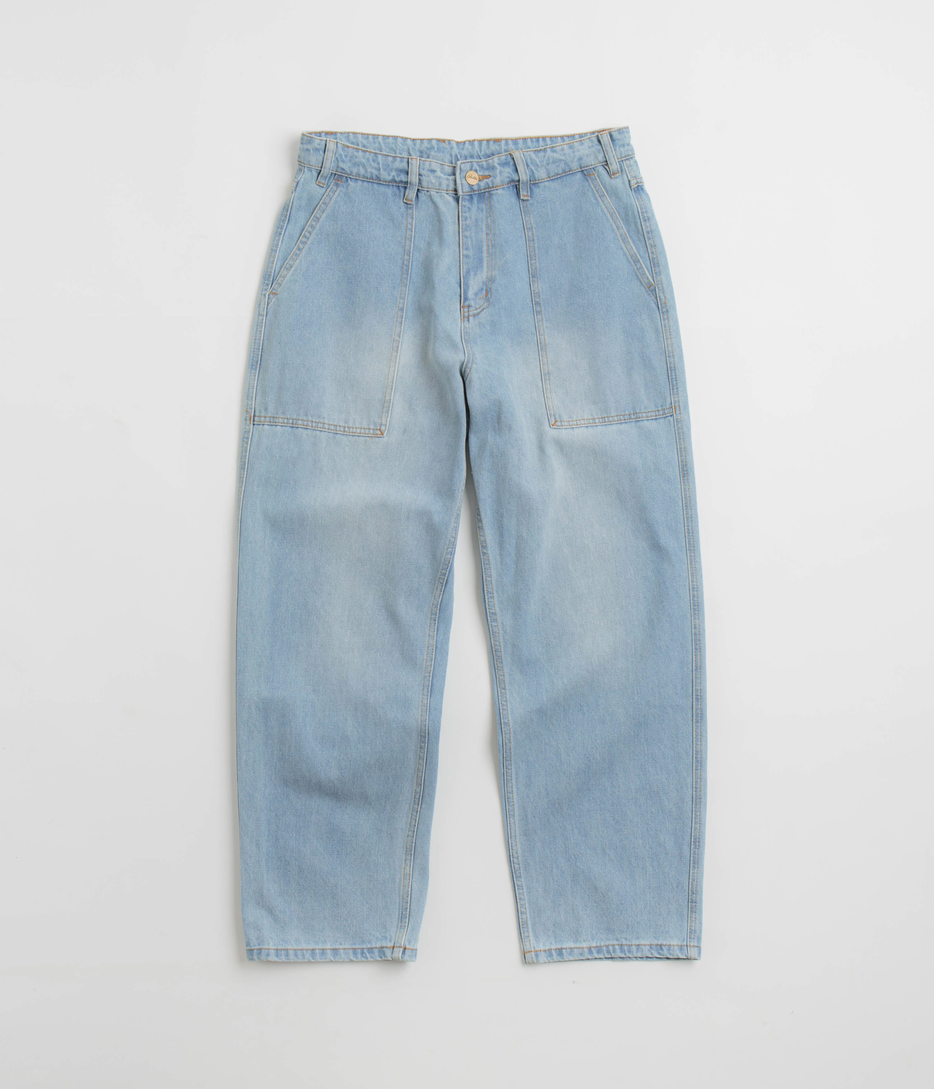 SecureCargoPockets Butter Goods Patch Pocket Jeans - Faded Light Blue