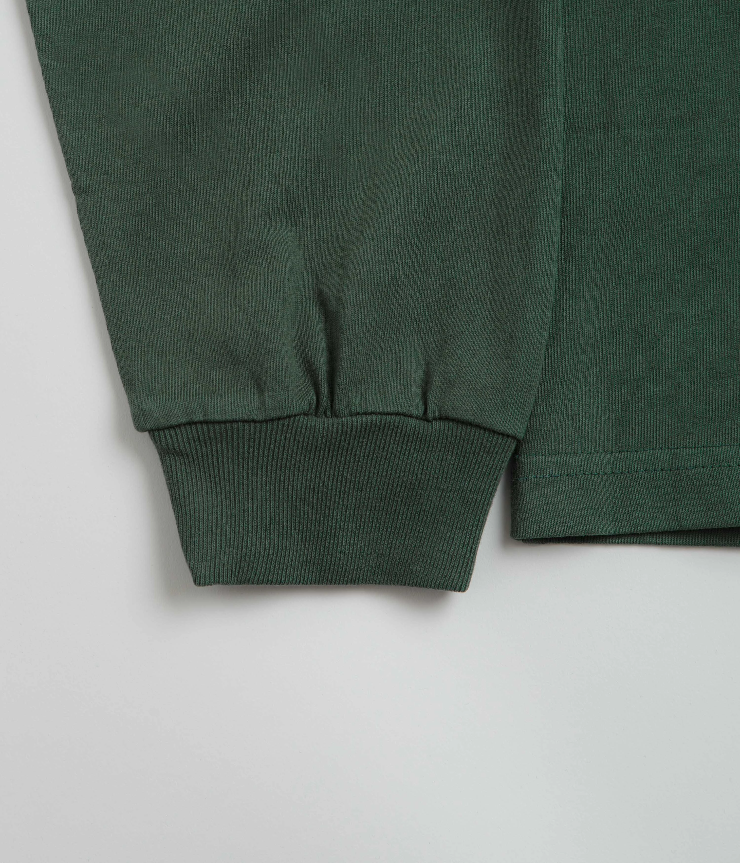Airflow Ventilation Butter Goods Pigment Dye Long Sleeve T-Shirt - Forest