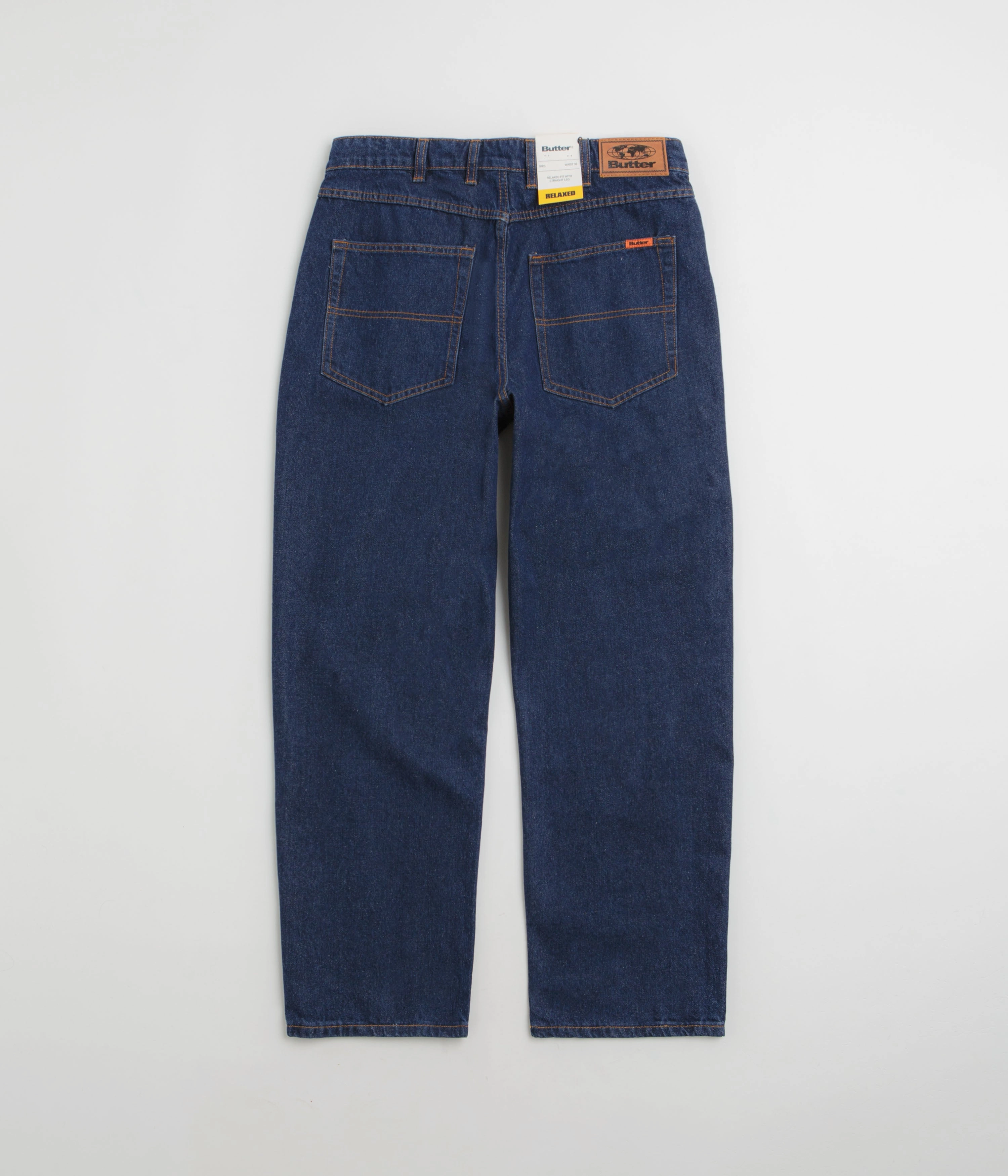 Butter Goods Relaxed Denim Jeans - Dark Indigo Chilly Day Layers