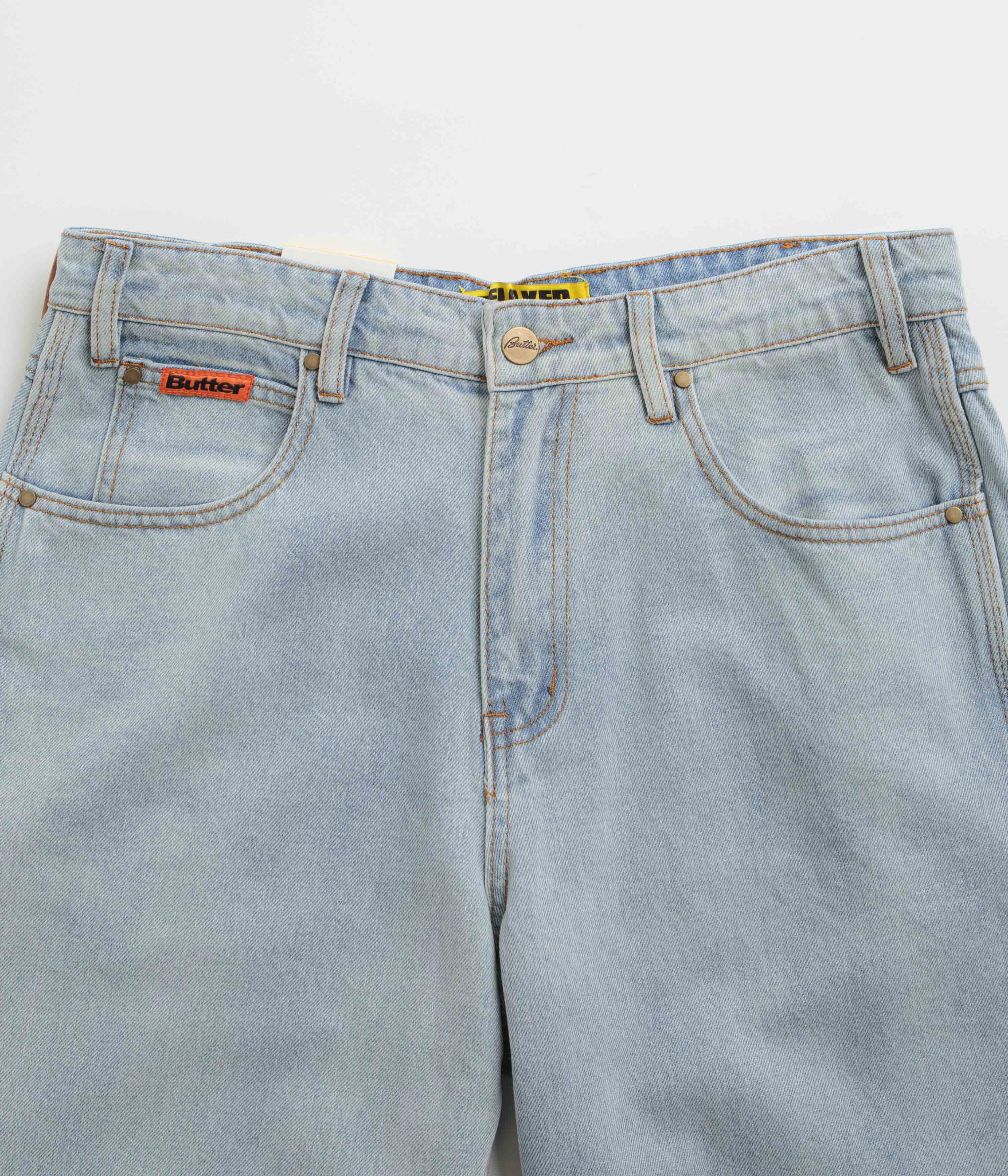 Smart Casual Stylish Layers Butter Goods Relaxed Jeans - Light Blue / Blue