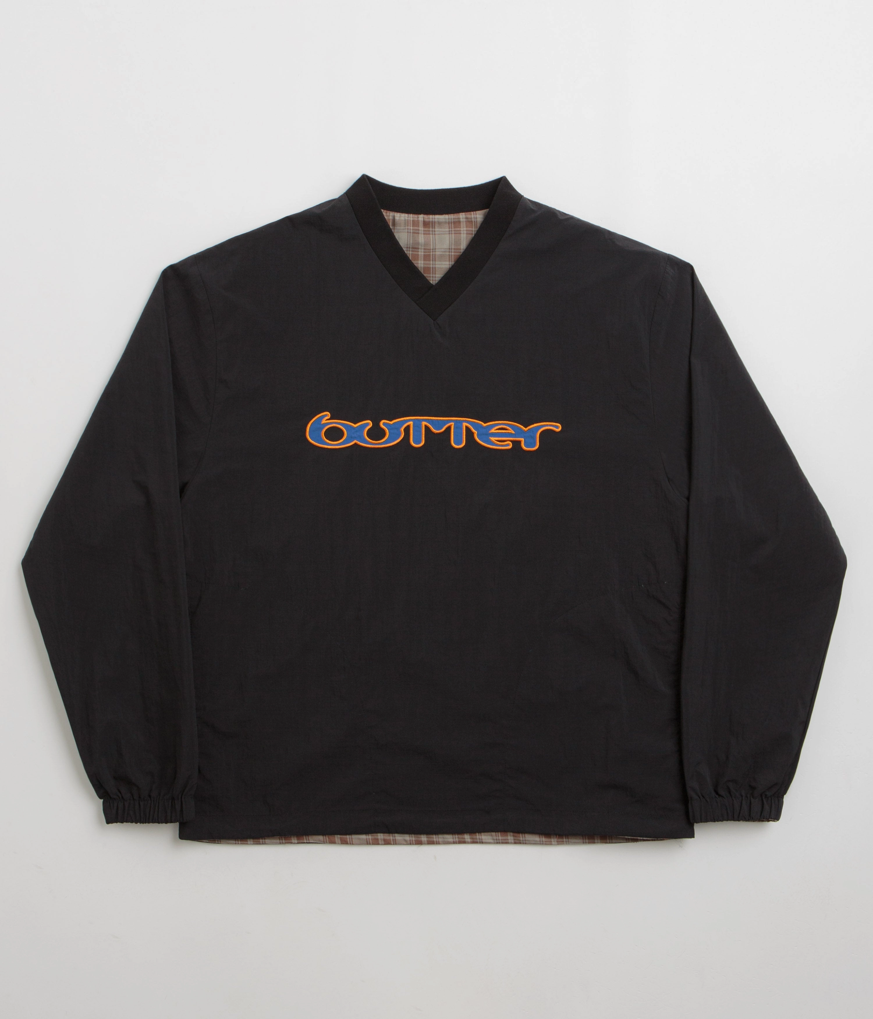 Butter Goods Reversible Dugout Pullover Jacket - Black / Stone Pastel Shade