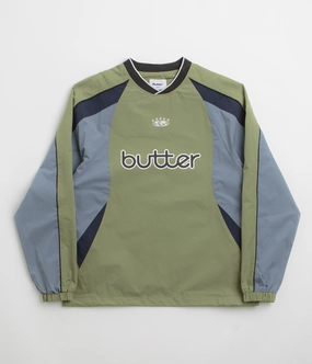 Chic and Warm Butter Goods Ridge Sport Crewneck Sweatshirt - Sage