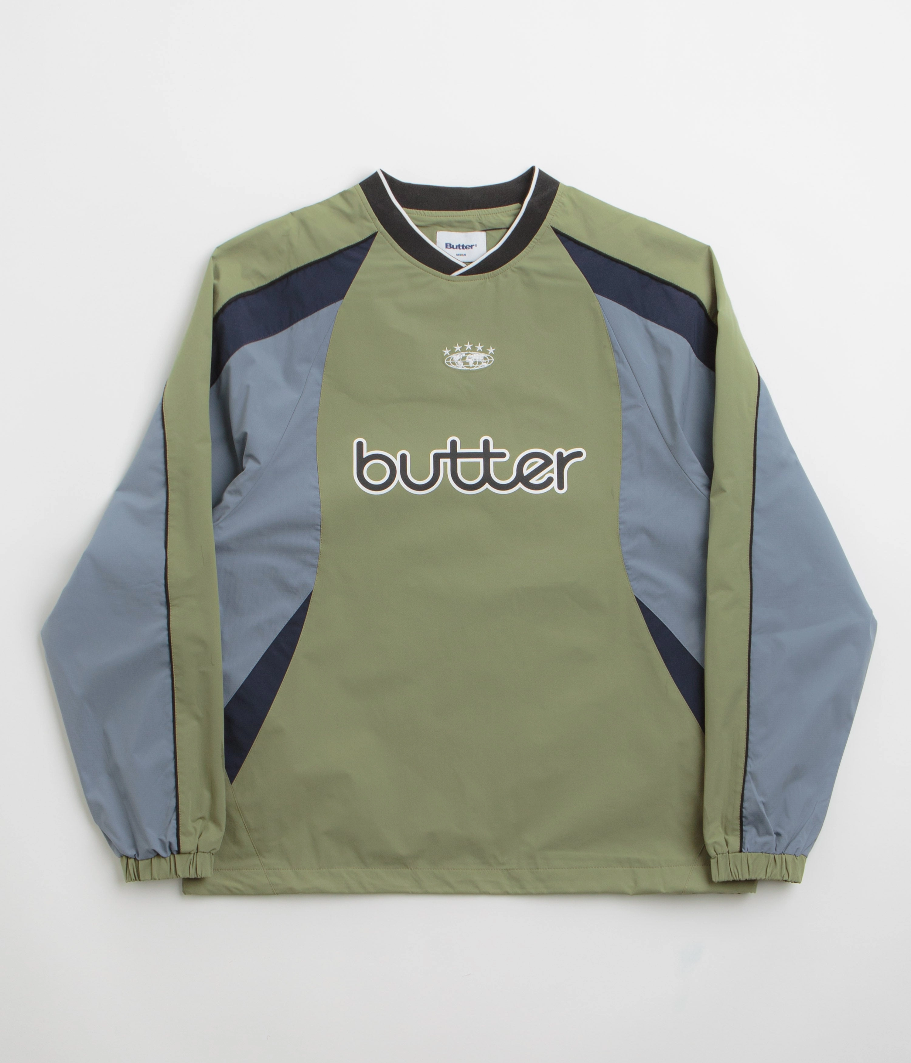 Chic and Warm Butter Goods Ridge Sport Crewneck Sweatshirt - Sage