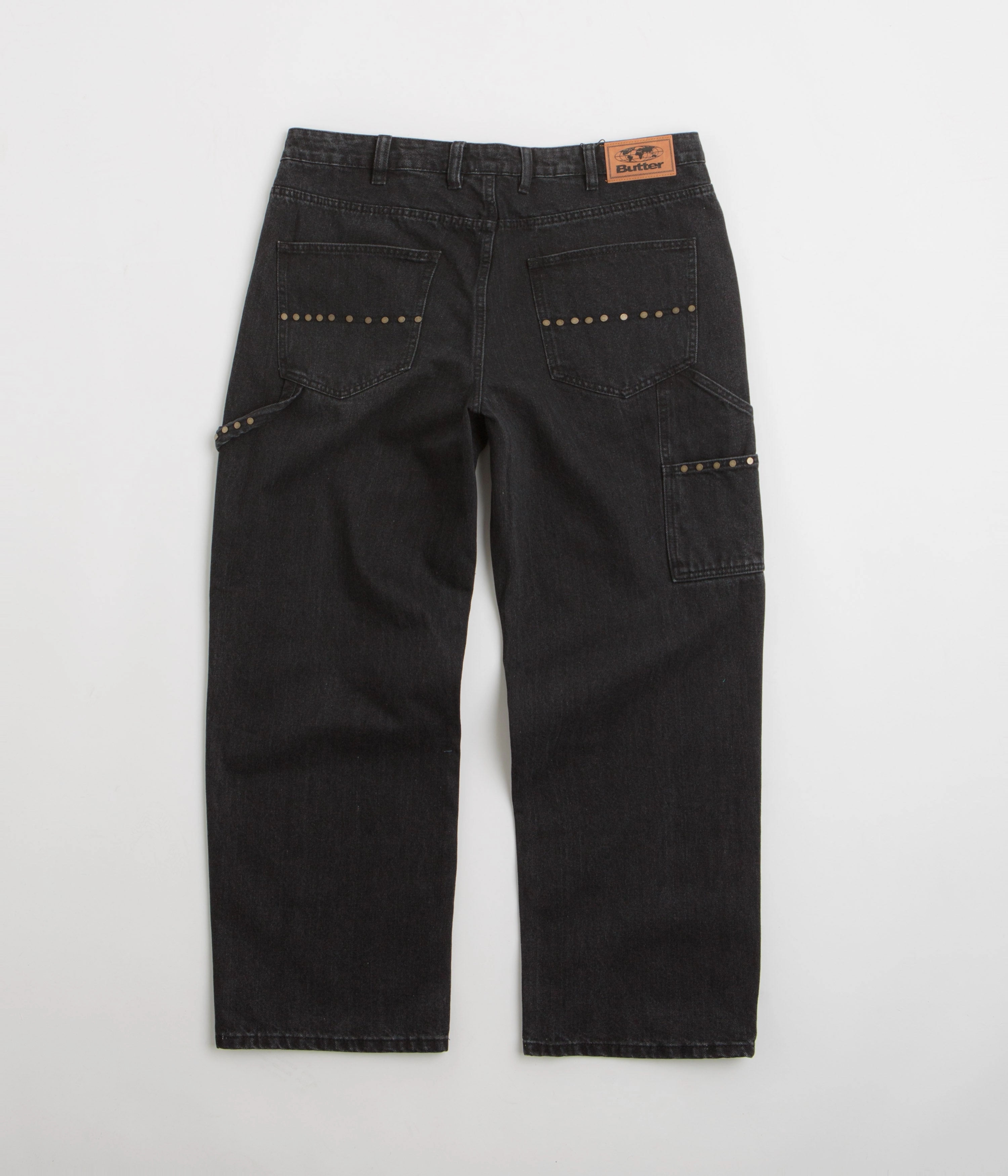 Butter Goods Rivet Jeans - Washed Black Daily Wear Reinforced Stress Points