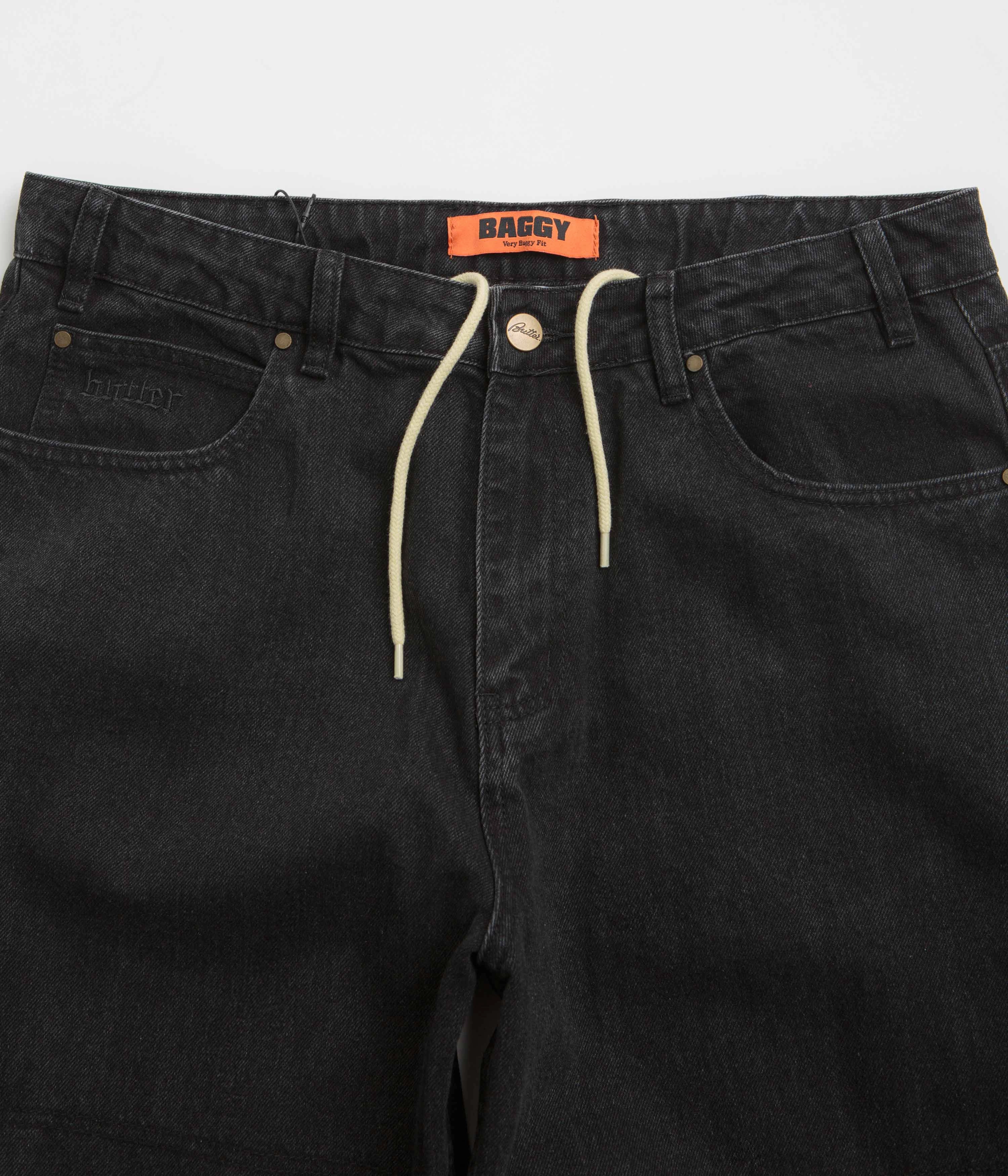 breath easy Comfortable Fit Wear Butter Goods Rivet Jeans - Washed Black
