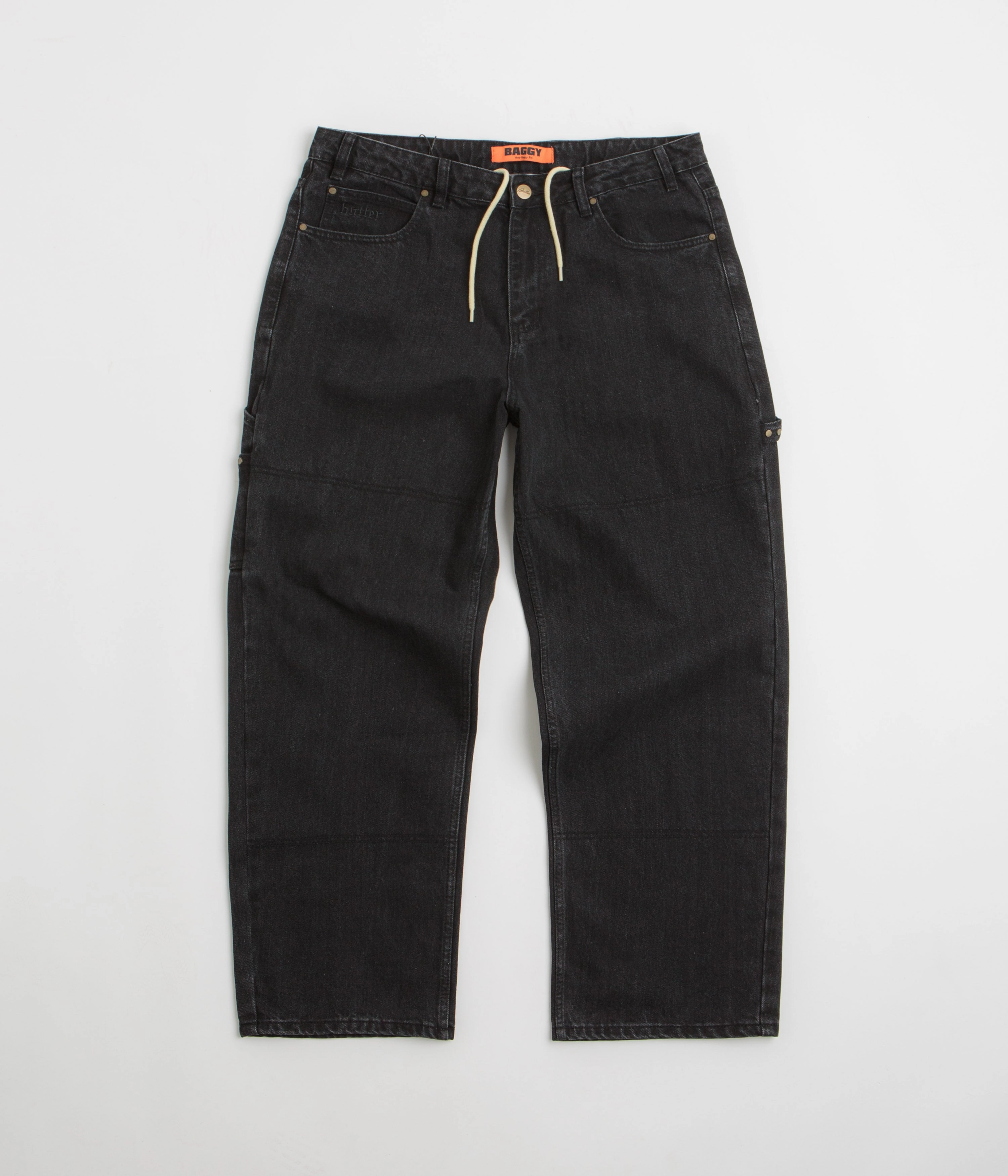 Butter Goods Rivet Jeans - Washed Black Trendy Appeal Quick Adjust Fit
