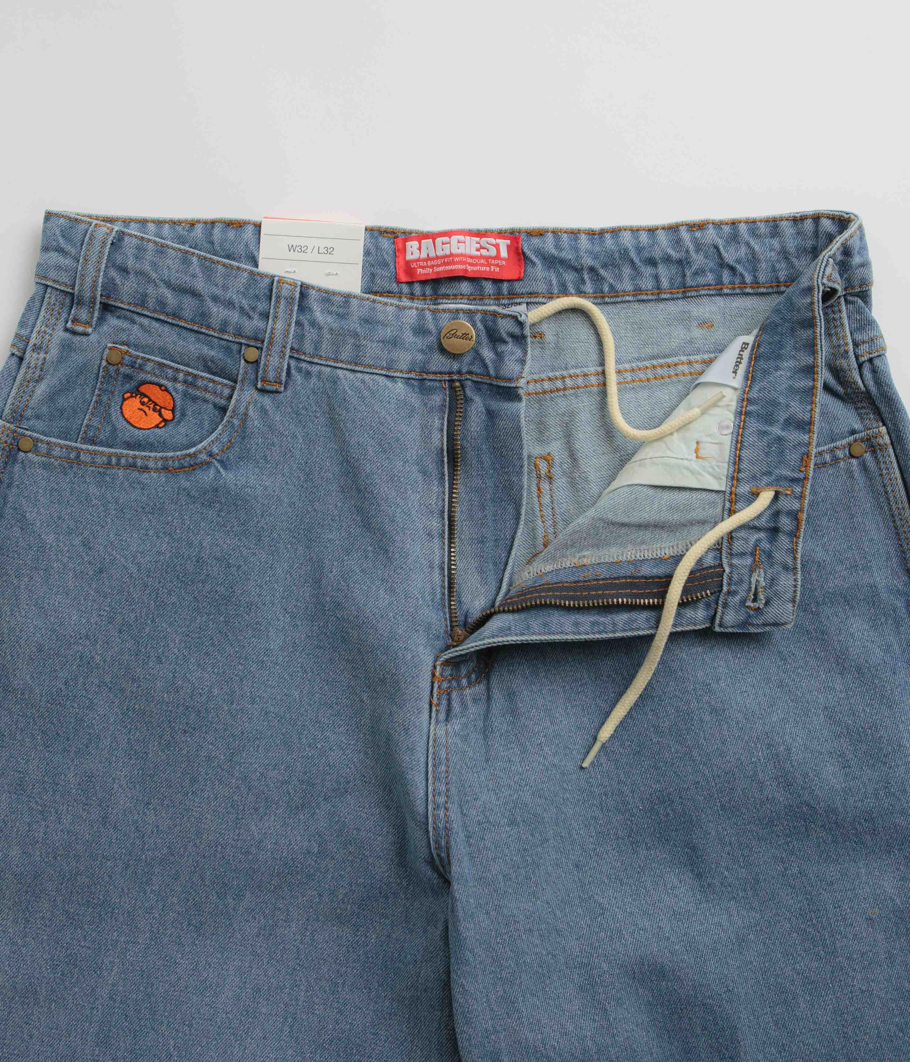 WaterproofTechnology Quick Move Butter Goods Santosuosso Jeans - Washed Indigo / Indigo