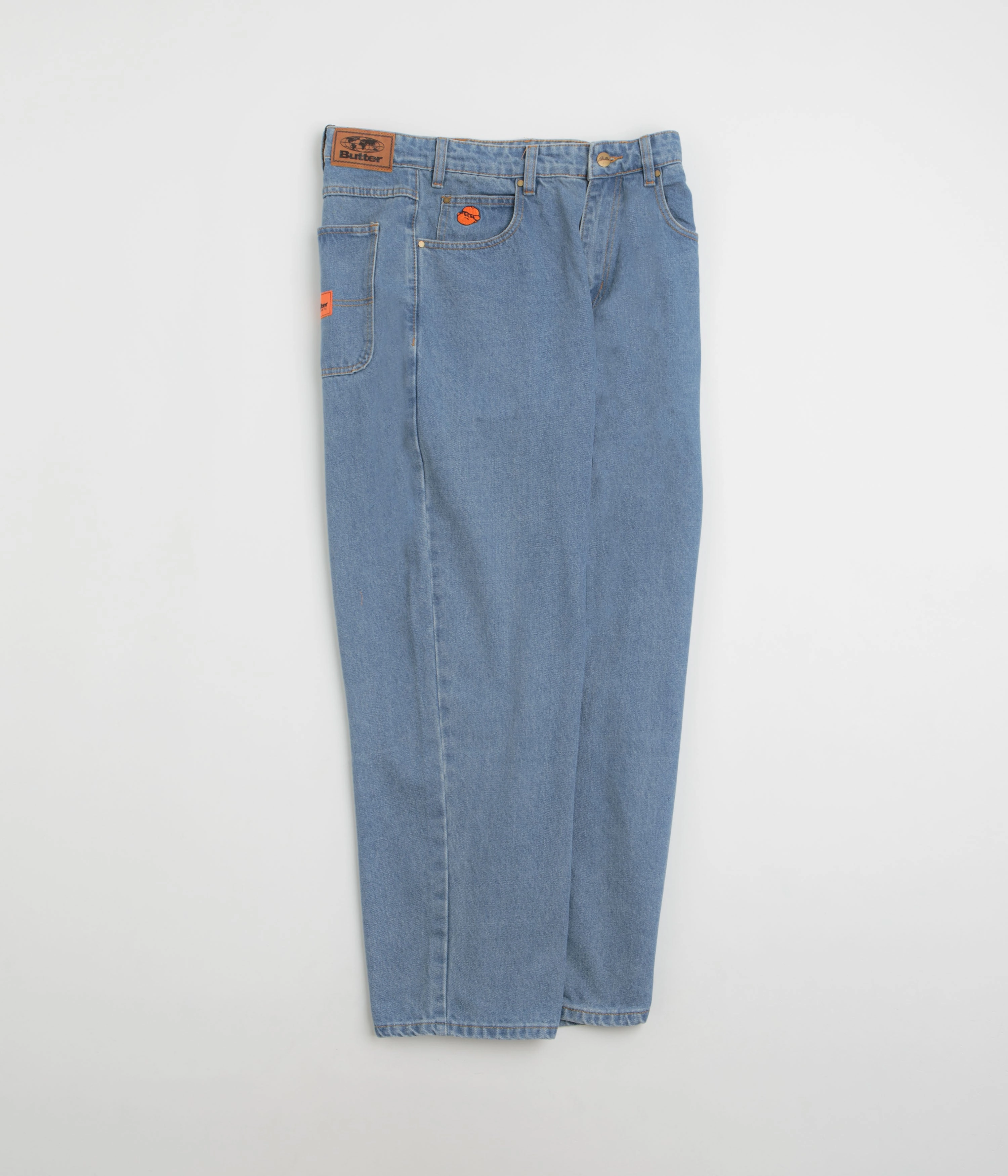 Tear Resistant Fabric Relaxed Vibe Butter Goods Santosuosso Jeans - Washed Indigo / Indigo