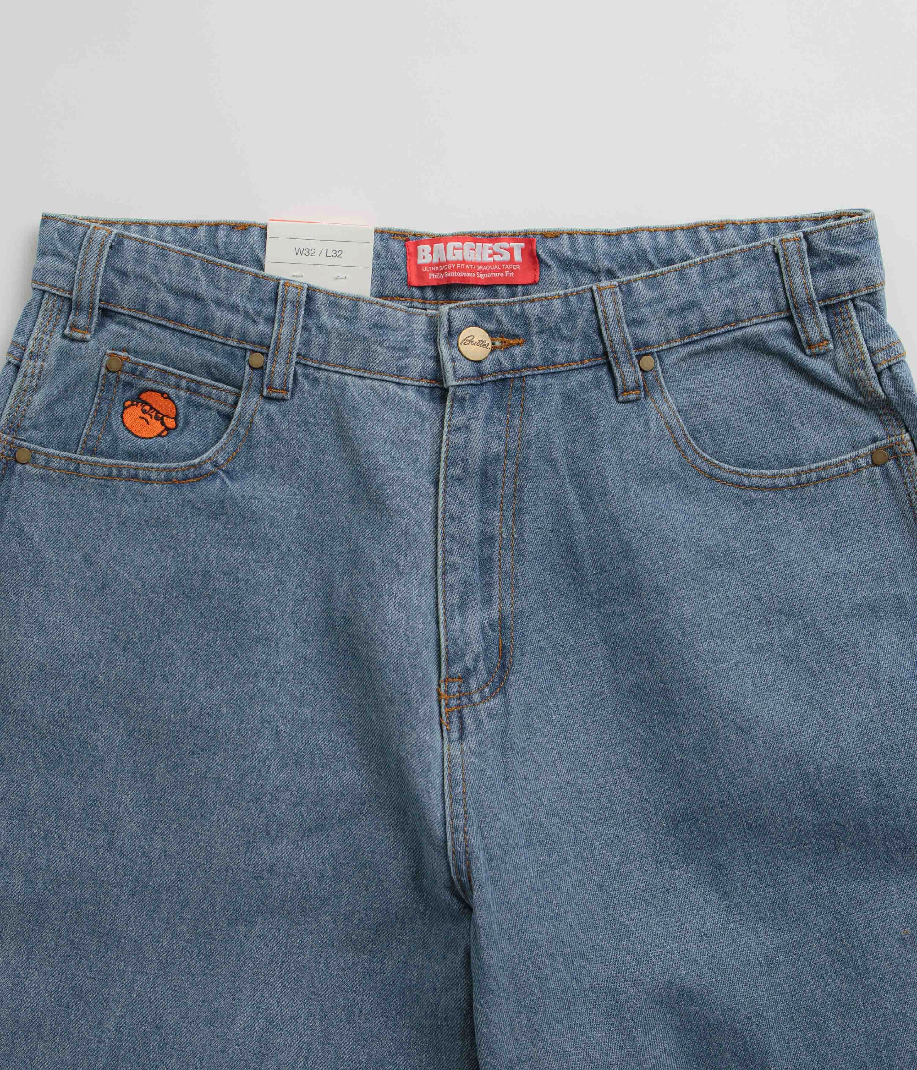 Butter Goods Santosuosso Jeans - Washed Indigo / Indigo OdorResistantFinish Easy Care Fabric Finish