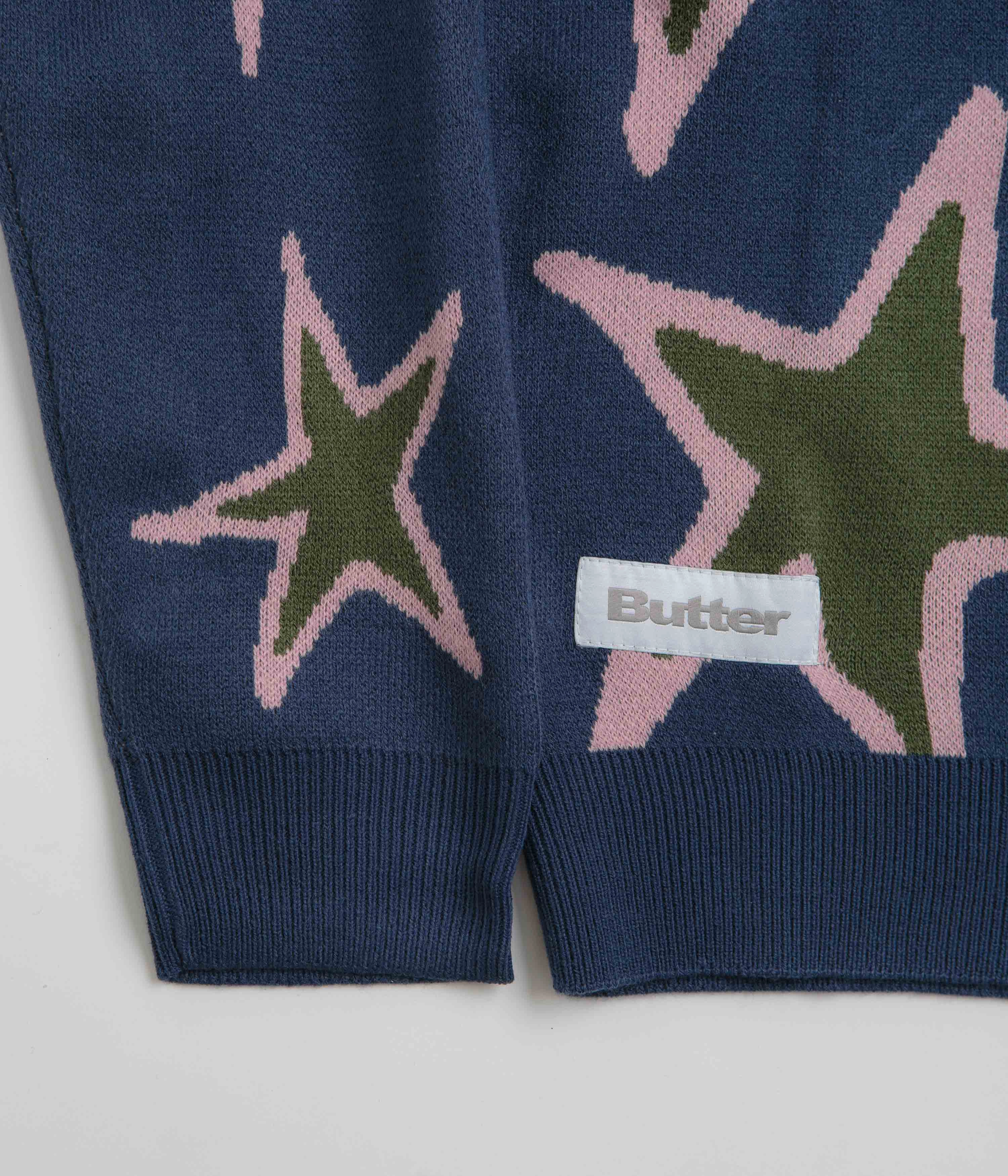 Butter Goods Star Polo Knit Sweatshirt - Prussian Winter Wearable