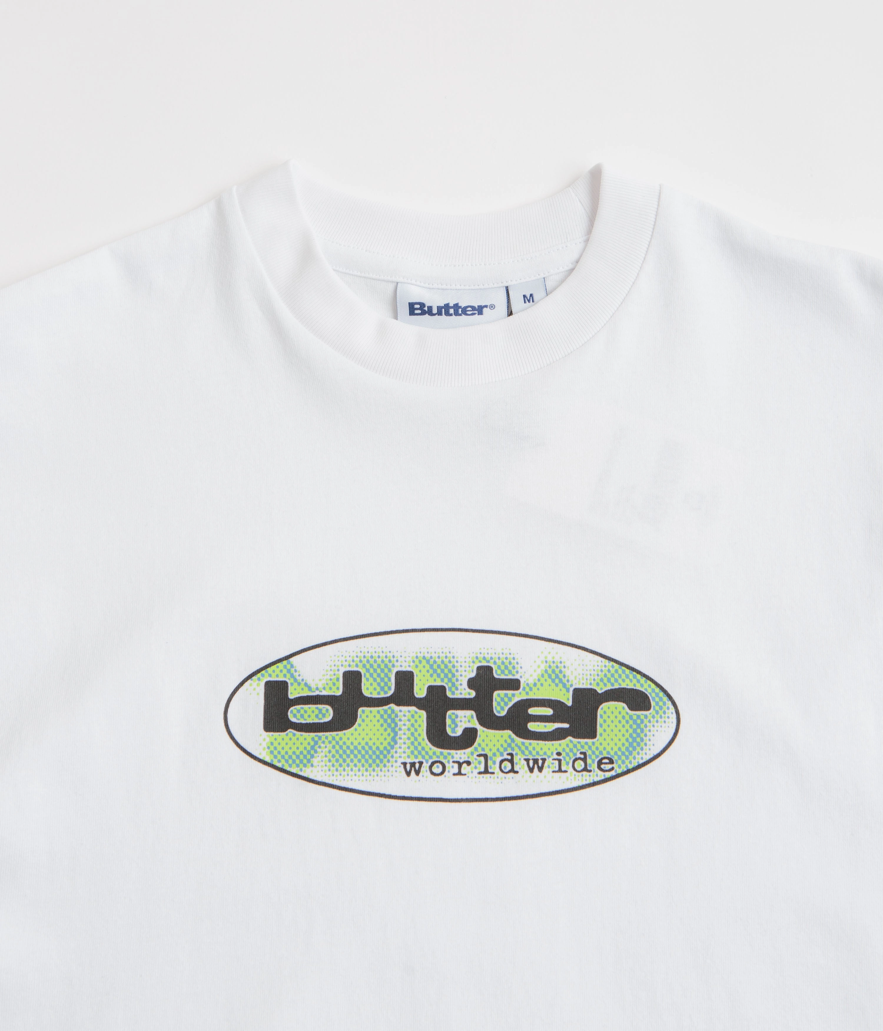 Butter Goods Vortex T-Shirt - White Easy Look Soft Cotton Feel