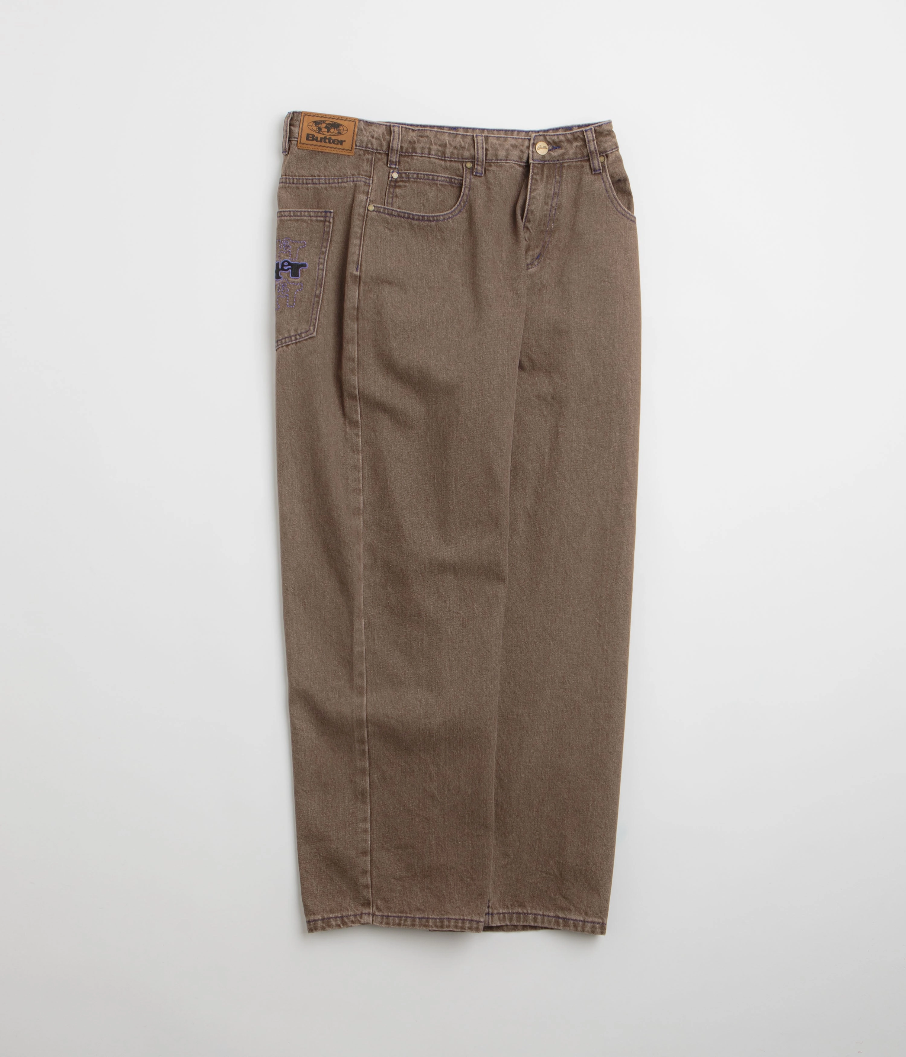 Butter Goods Warped Jeans - Washed Brown Casual Comfort Fit