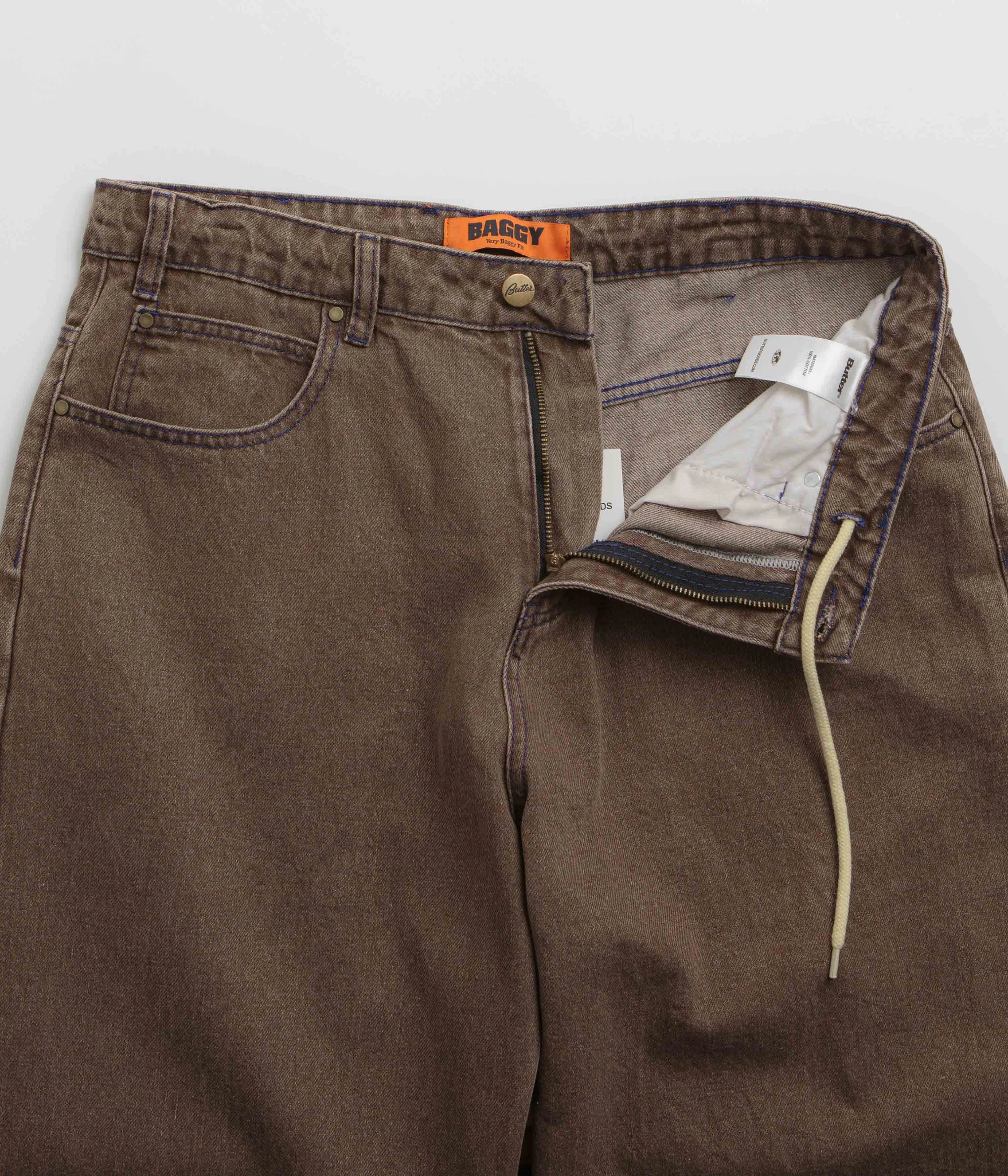 Dynamic Flex Panels Butter Goods Warped Jeans - Washed Brown