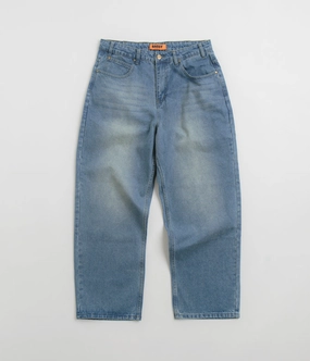 Urban Fit Butter Goods Warped Jeans - Washed Mid Blue