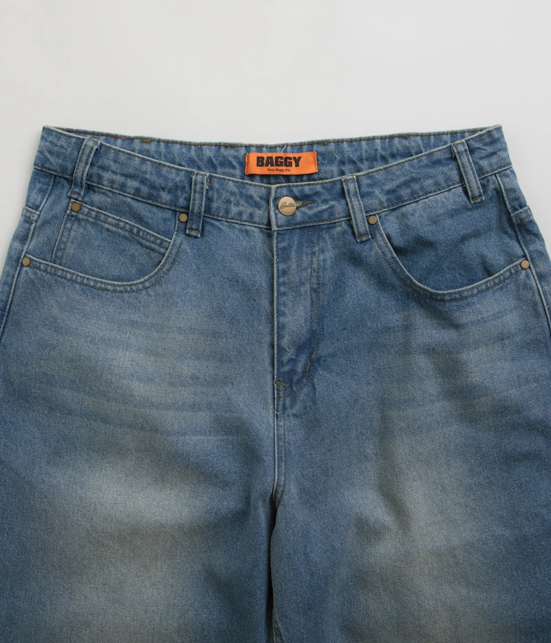 Butter Goods Warped Jeans - Washed Mid Blue Core Comfort