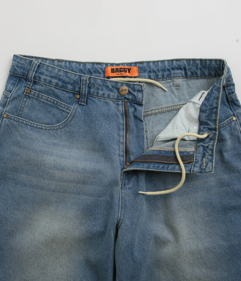 Butter Goods Warped Jeans - Washed Mid Blue Practical Look