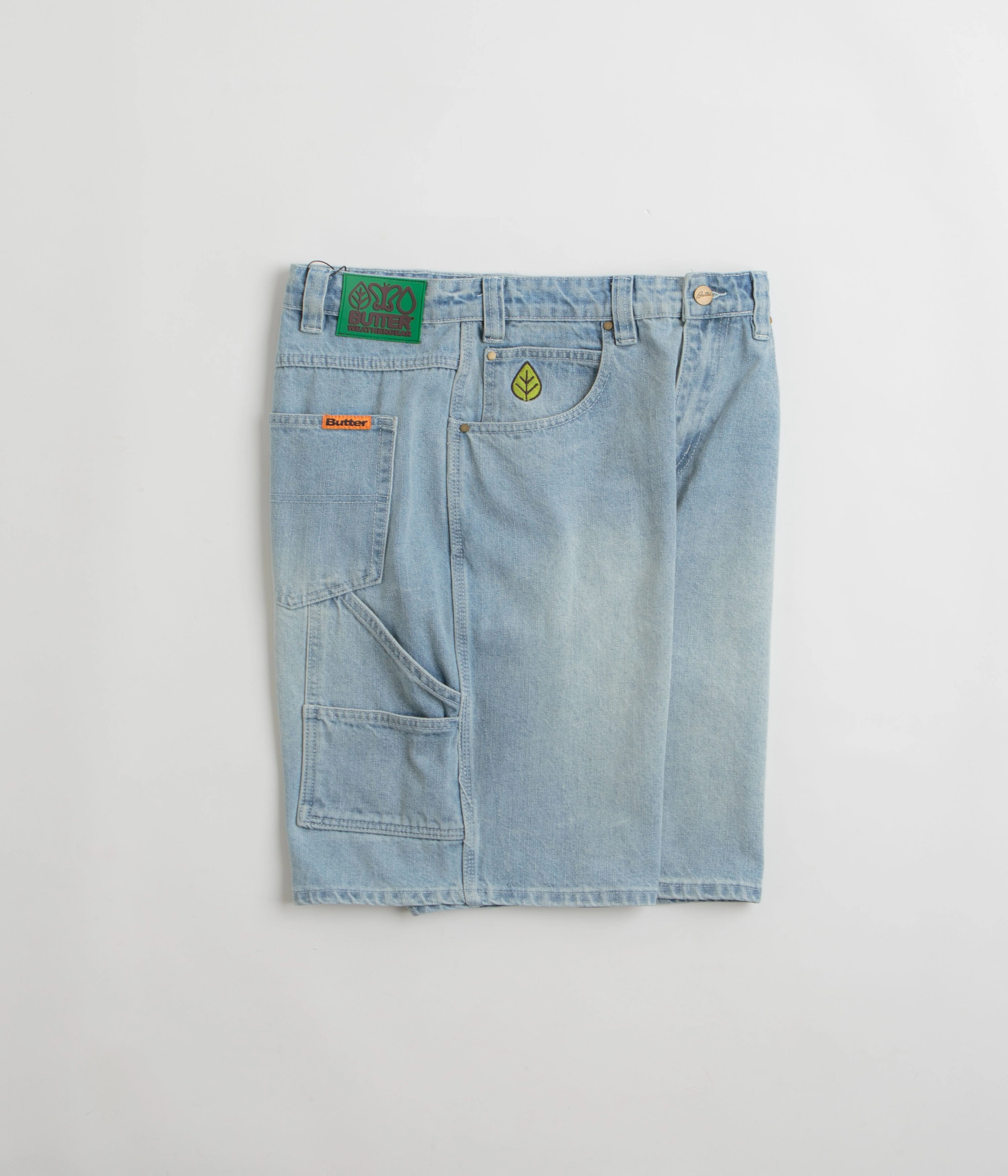 Anti Odor Treatment Butter Goods Weathergear Denim Shorts - Faded Blue