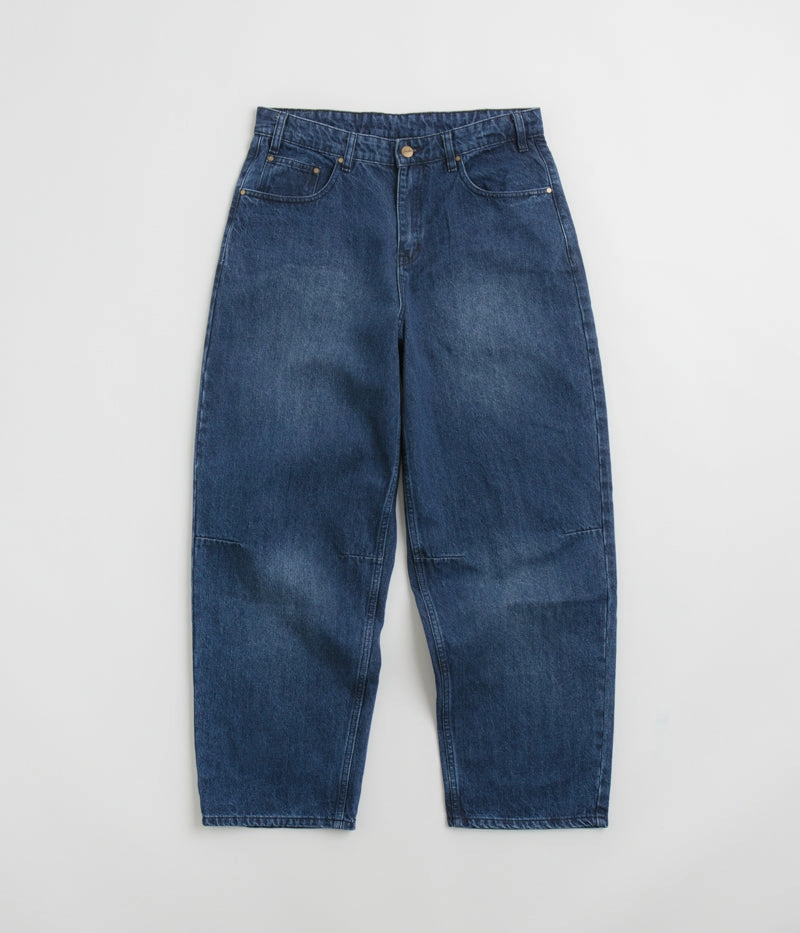 Butter Goods Wide Cut Jeans - Washed Slub Blue Lightweight Layer