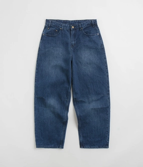 Butter Goods Wide Cut Jeans - Washed Slub Blue Lightweight Layer