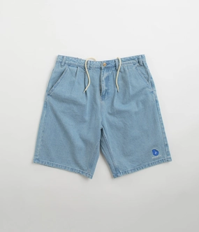 Butter Goods x Blue Note Pleated Denim Shorts - Washed Indigo Punk style Comfy Shape