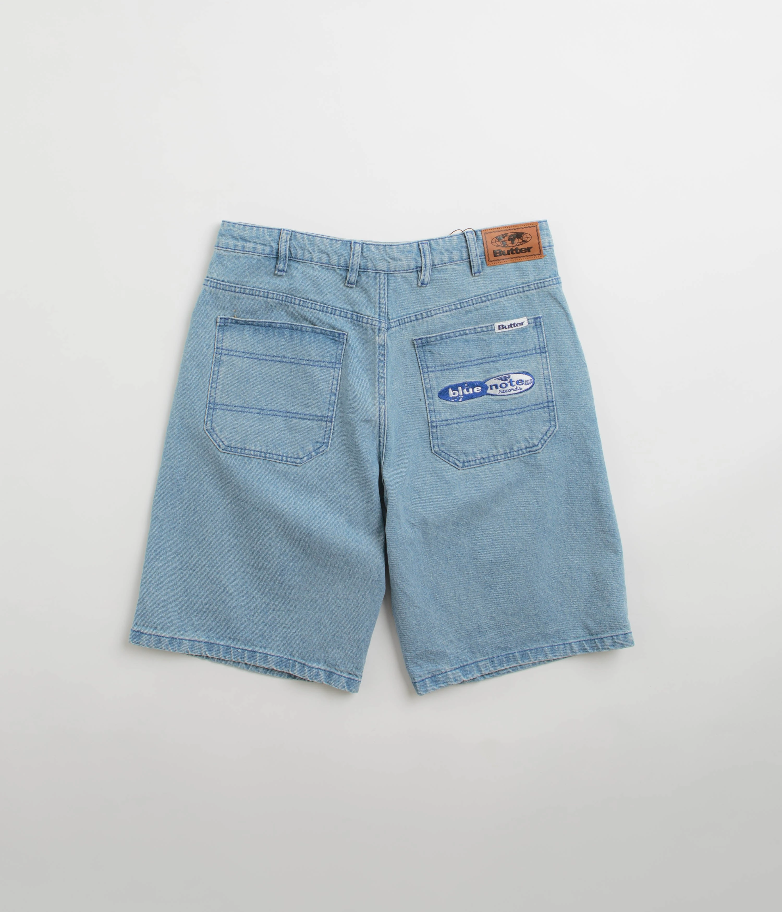 Quick Action Fit Relaxed Flex Butter Goods x Blue Note Pleated Denim Shorts - Washed Indigo