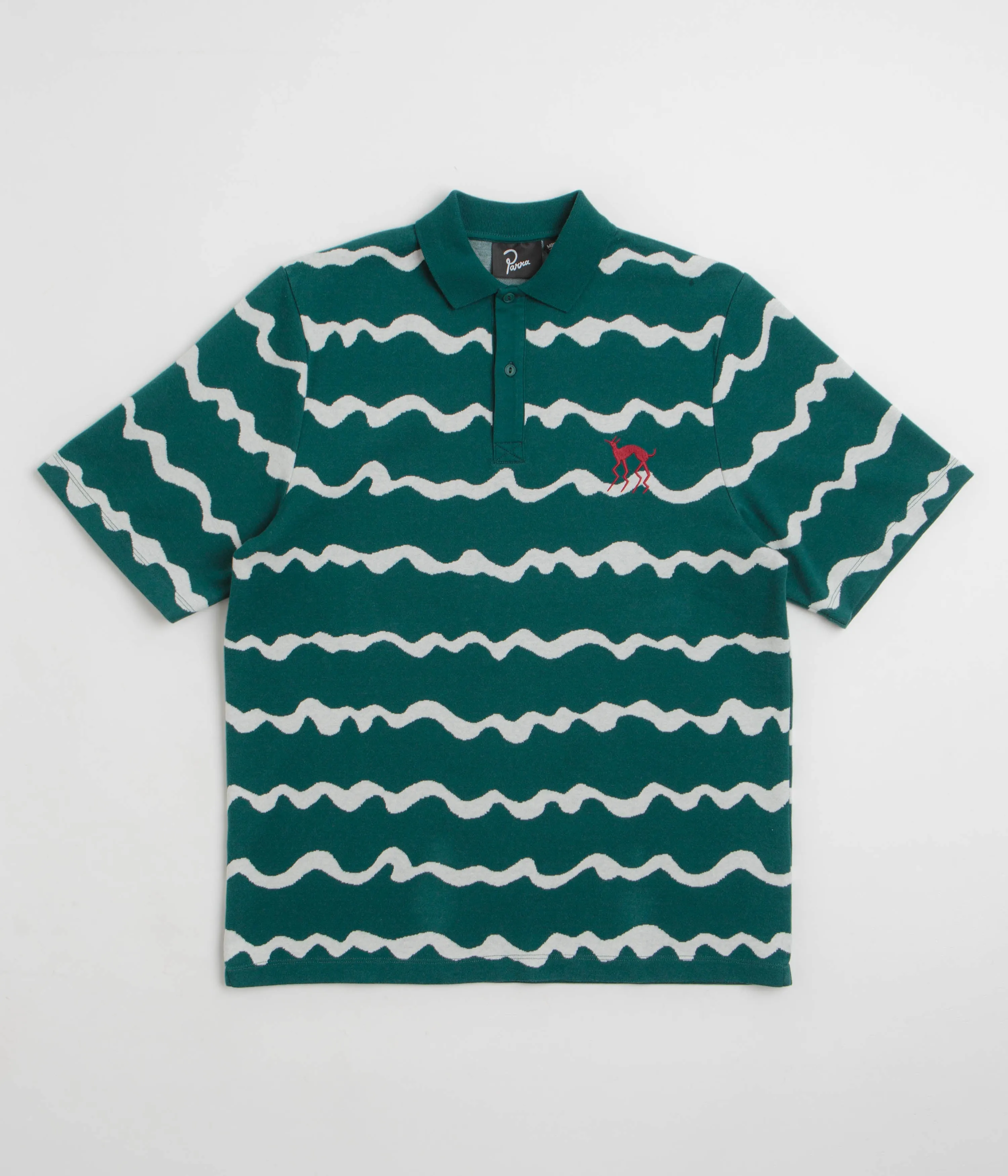by Parra Broken Waves Polo Shirt - Pine Green Versatile Outfit
