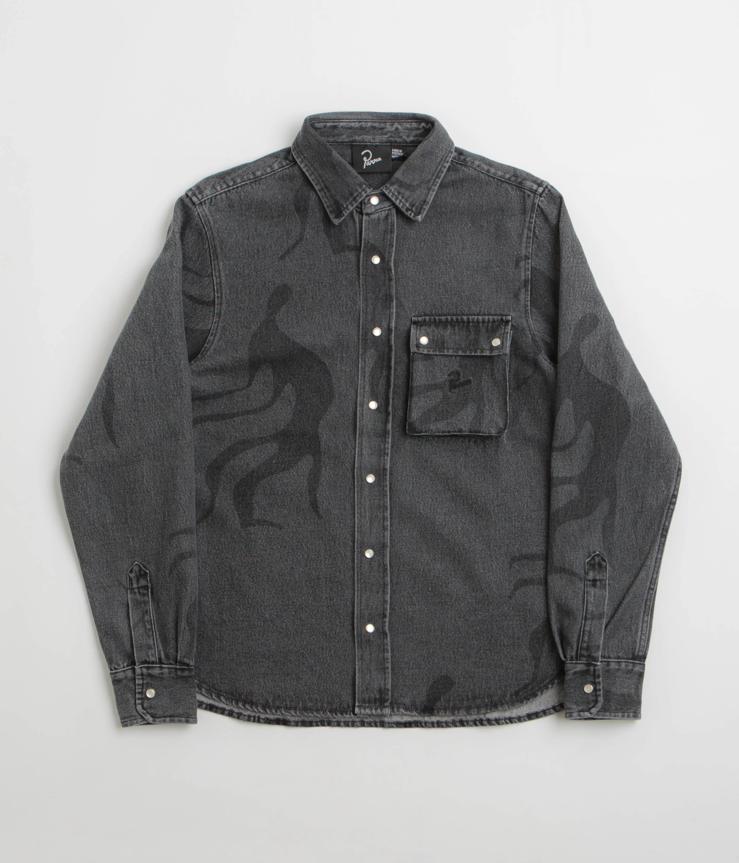 by Parra The Stalkers Shirt - Washed Grey Lakeside Relaxation Breathable Material