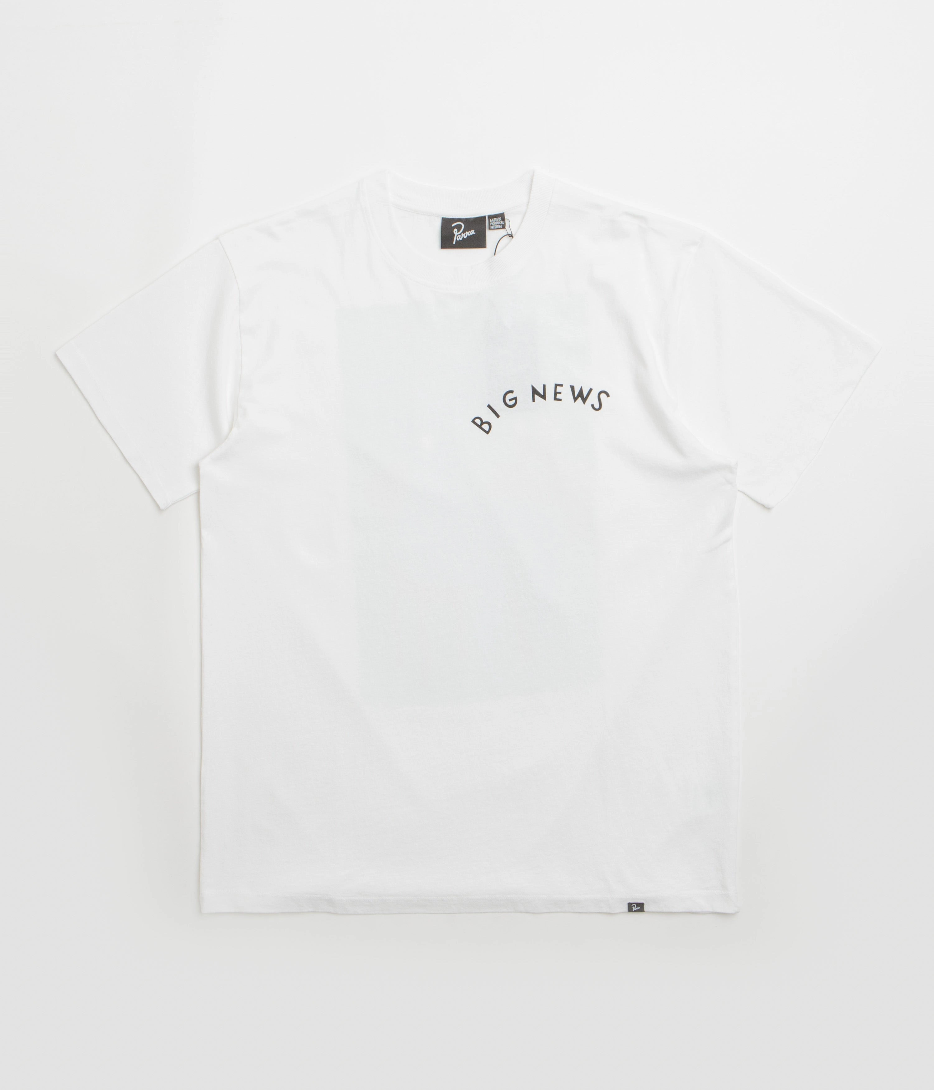 by Parra Big News T-Shirt - White Eco Certified Textile