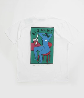 by Parra Big News T-Shirt - White Perfect Style Cozy Comfort