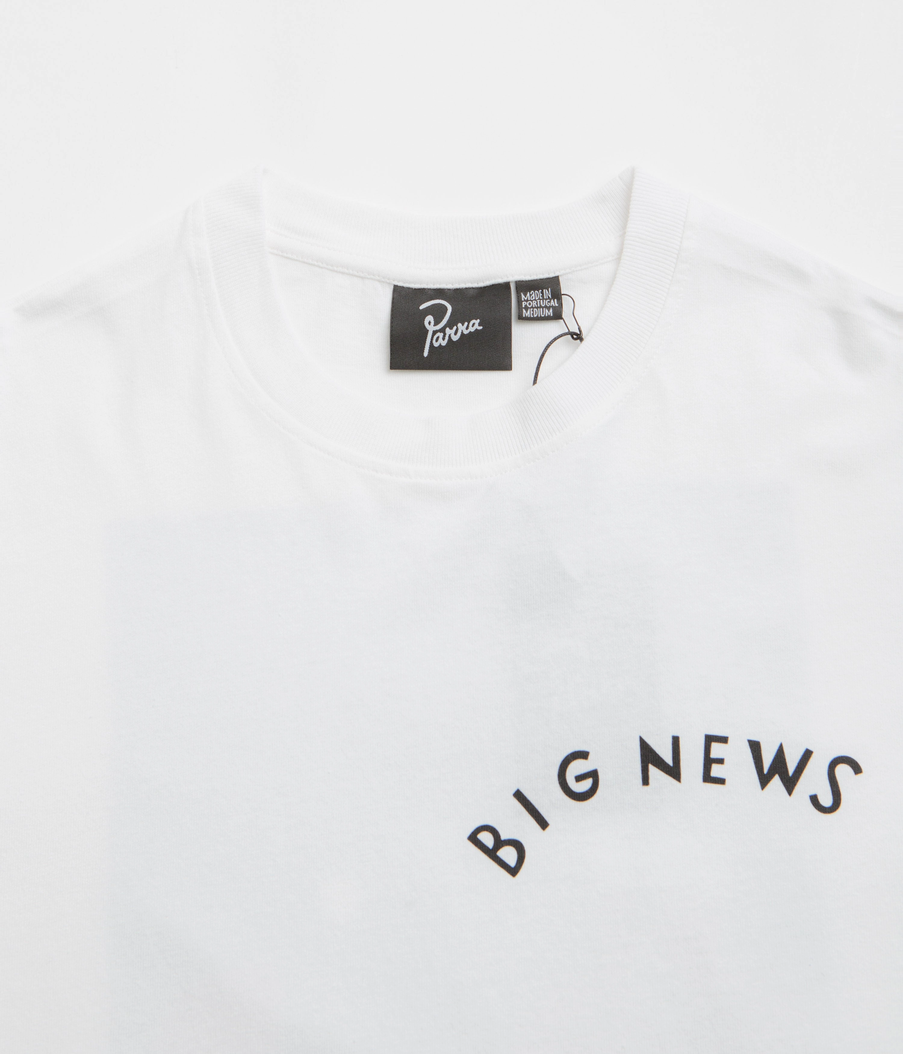 by Parra Big News T-Shirt - White Layering Comfort Wear Comfy Style