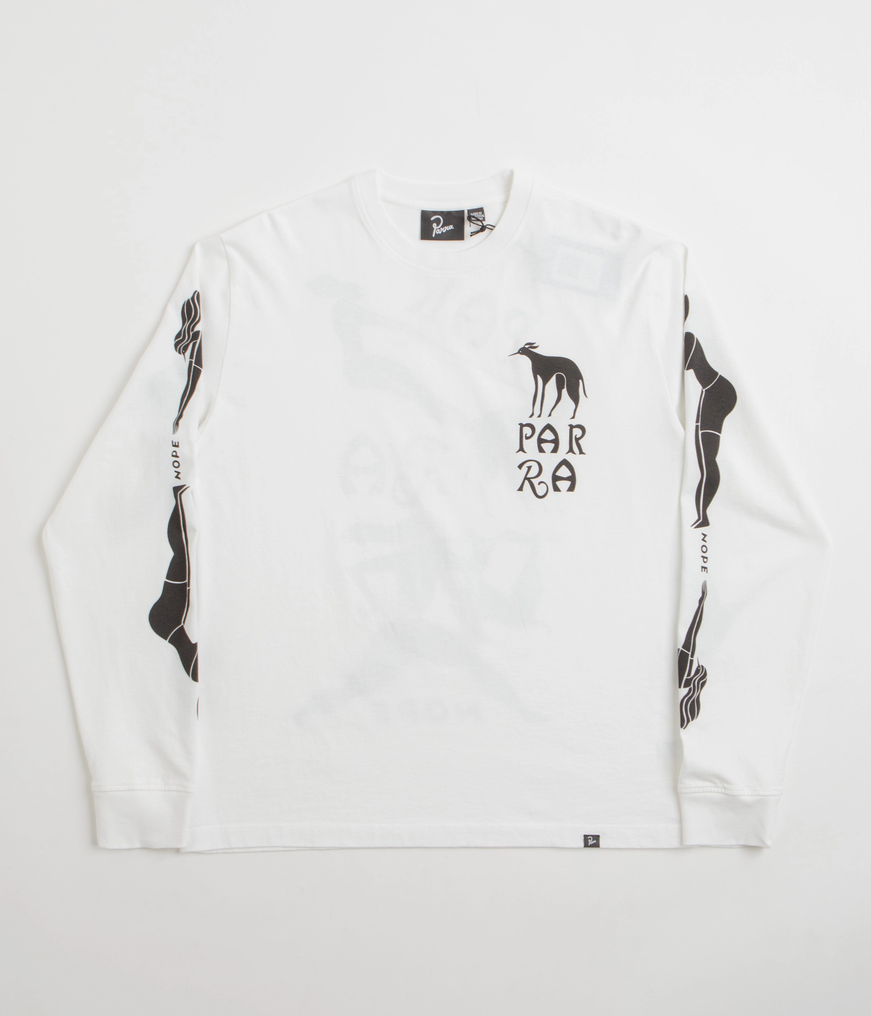 Soft Fit Wear Versatile Look by Parra Dog Training Long Sleeve T-Shirt - White