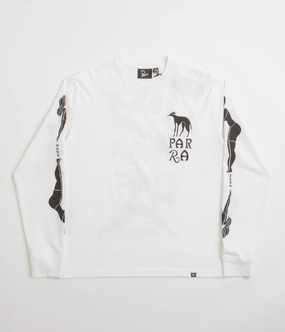 Soft Fit Wear Versatile Look by Parra Dog Training Long Sleeve T-Shirt - White