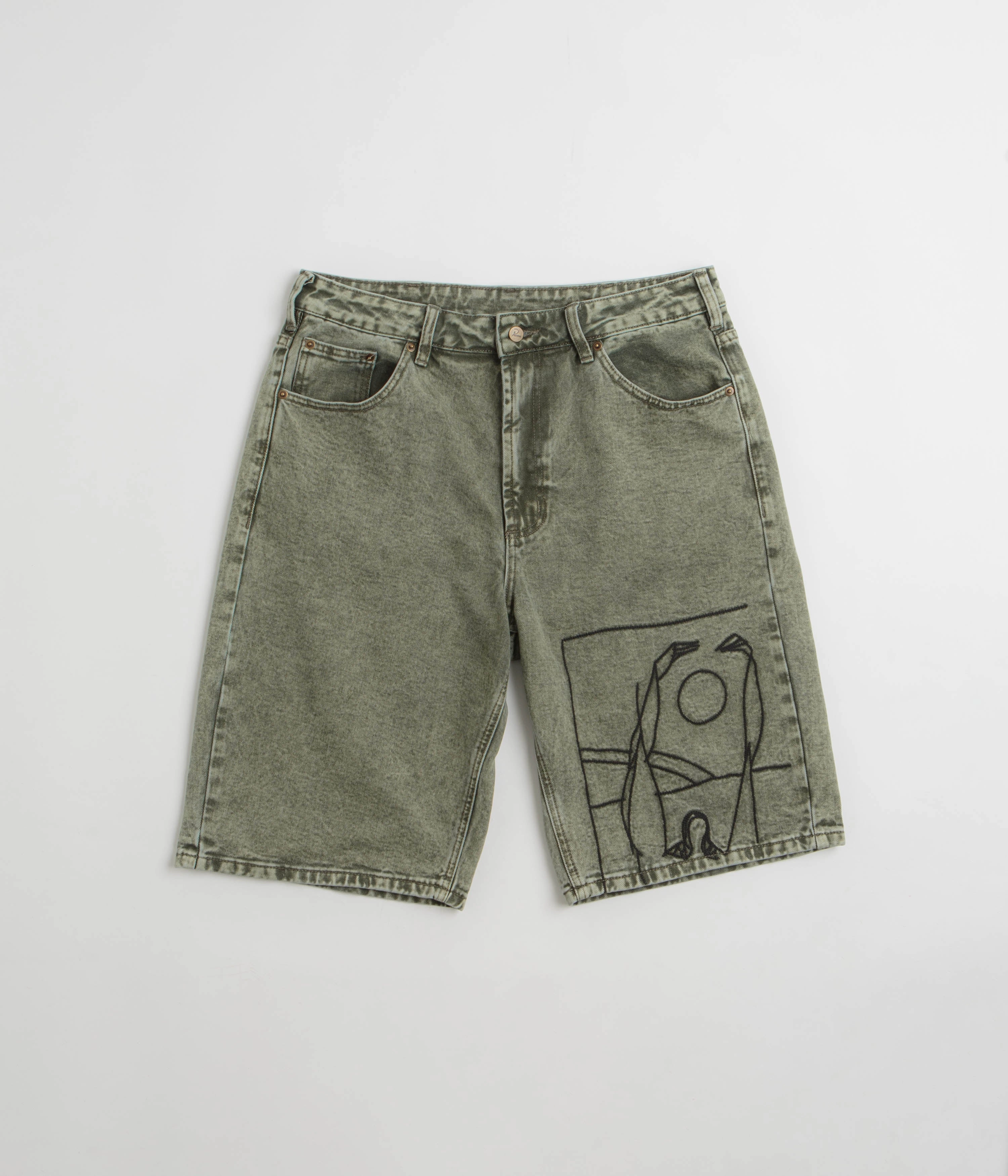 by Parra Protect The Sun Shorts - Green Eco Friendly Material Summer Fun
